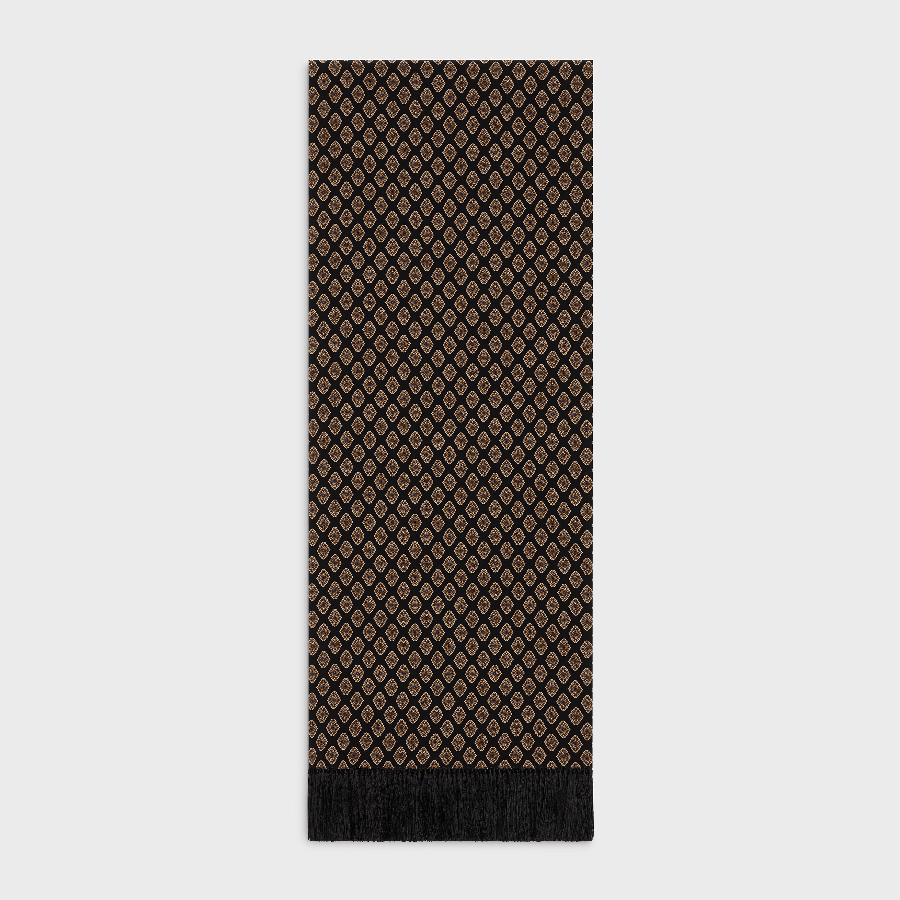 SCARF IN SILK CREPE WITH PRINT - 1