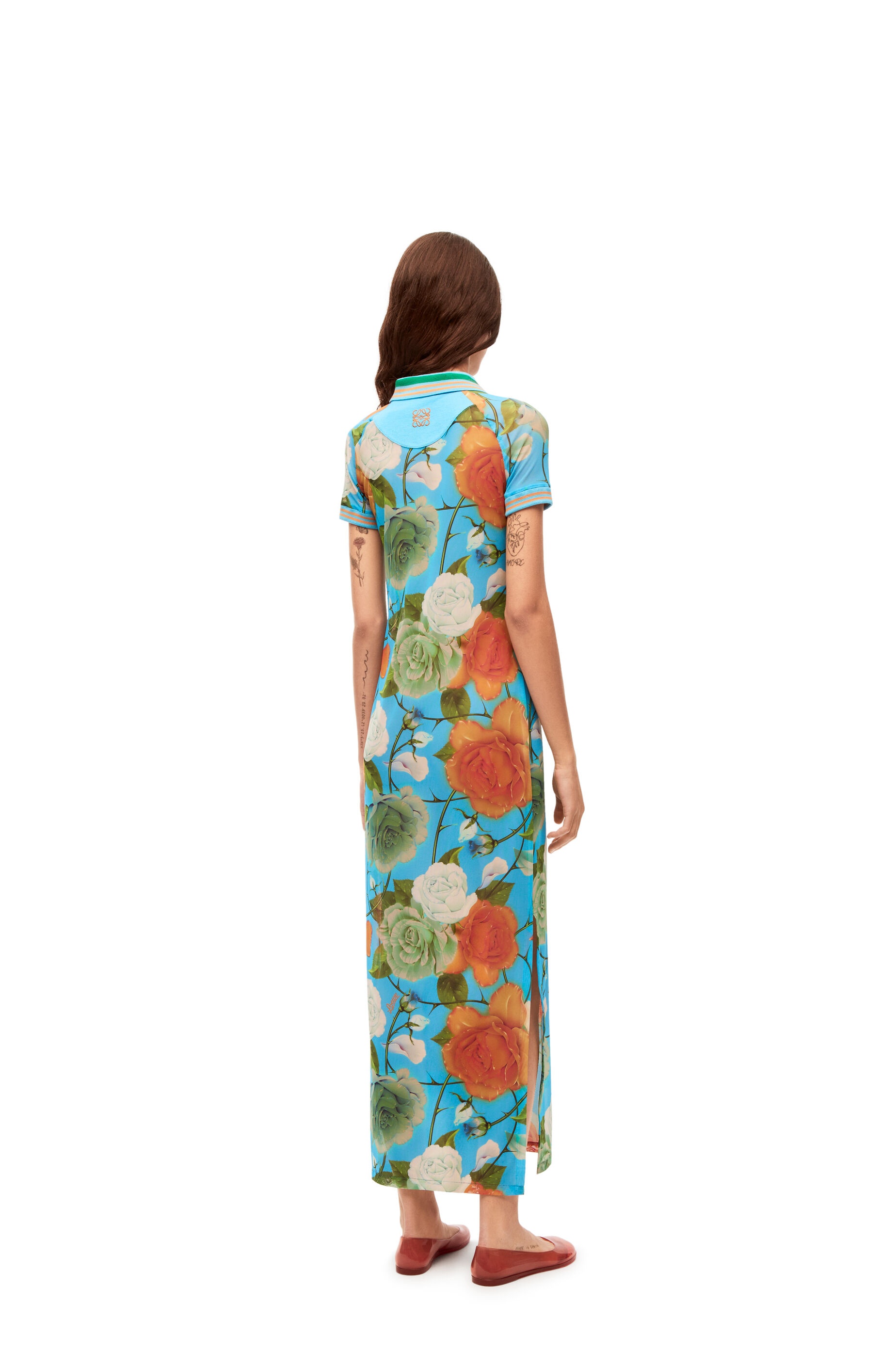 Roses polo dress in mesh - 3
