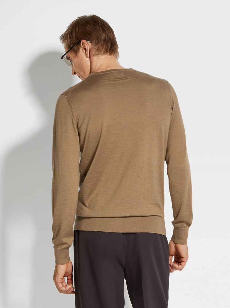 DARK BEIGE MÉLANGE CASHSETA CREWNECK 5