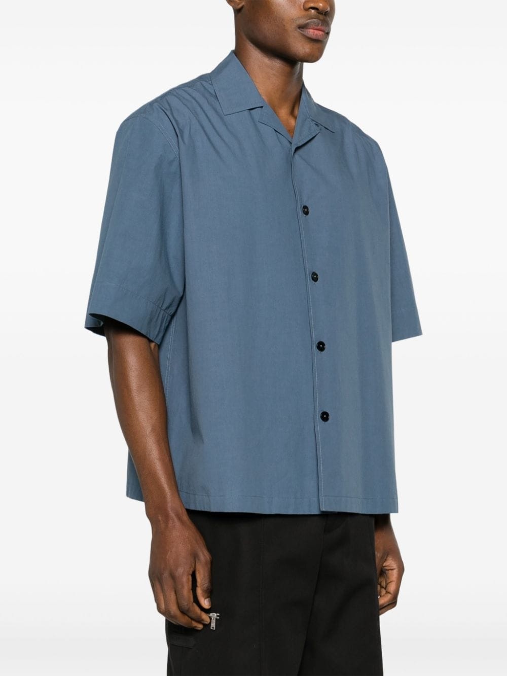 camp-collar cotton shirt - 3