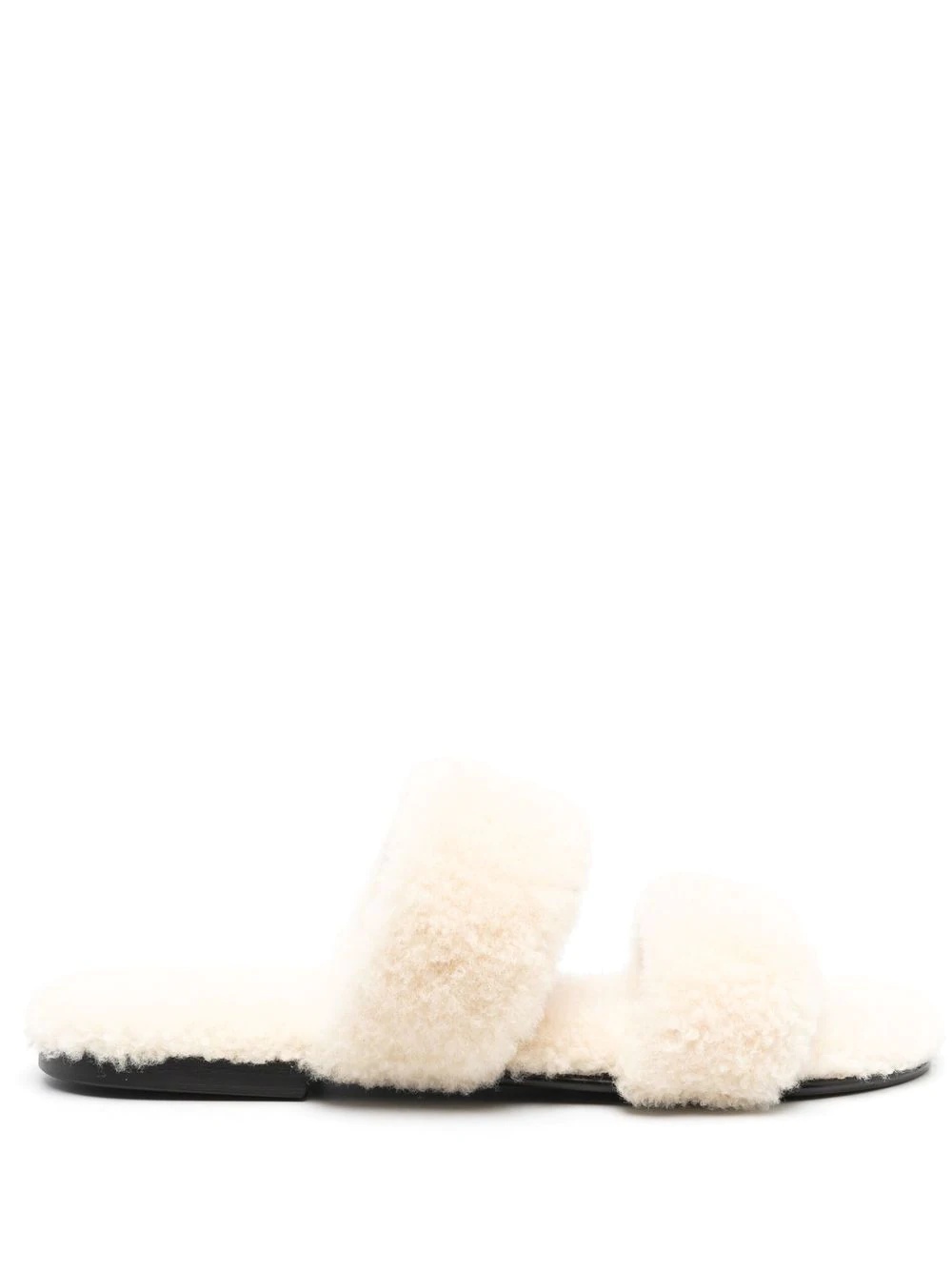 shearling flat mules - 2