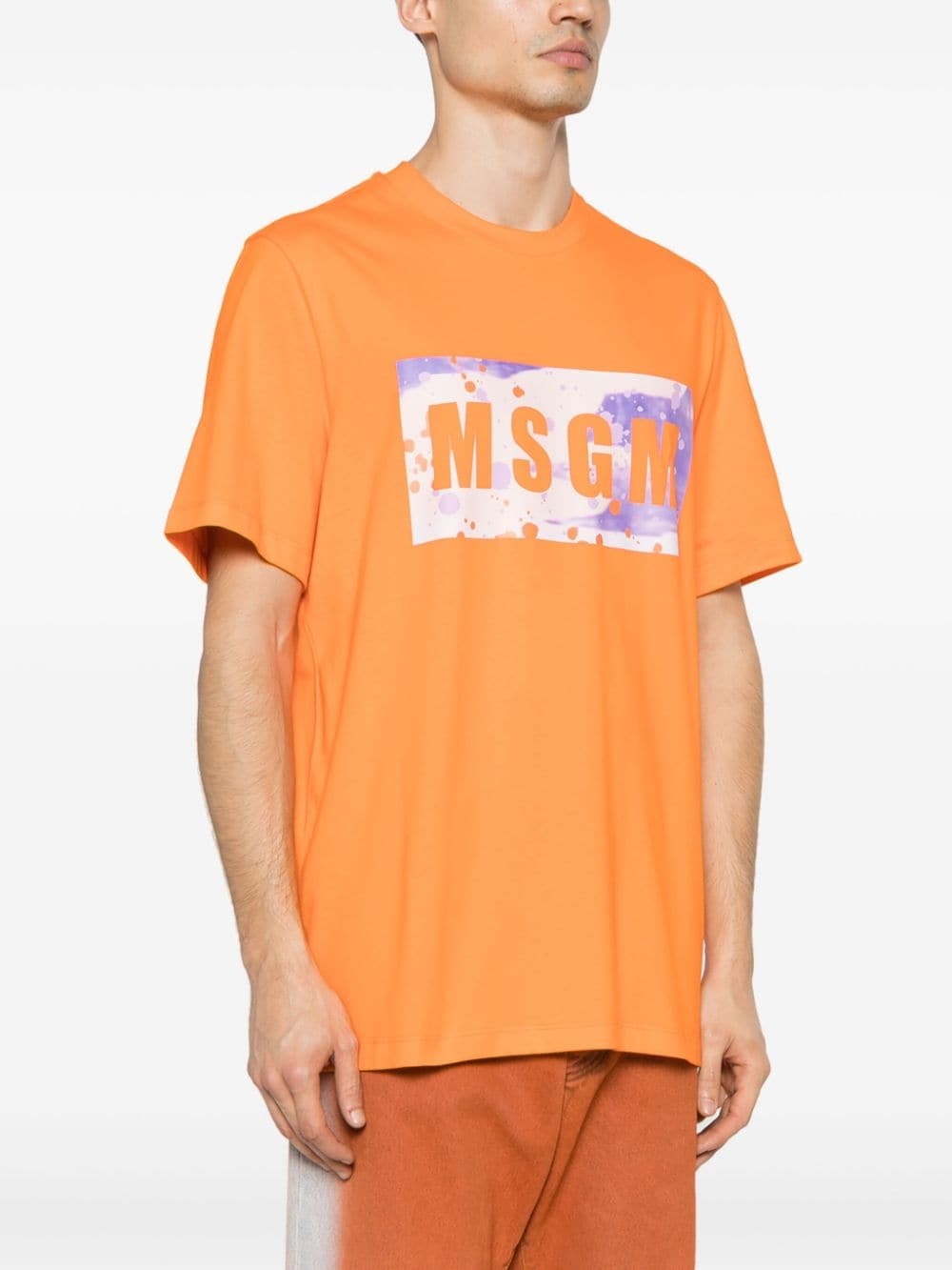 logo-print cotton T-shirt - 3