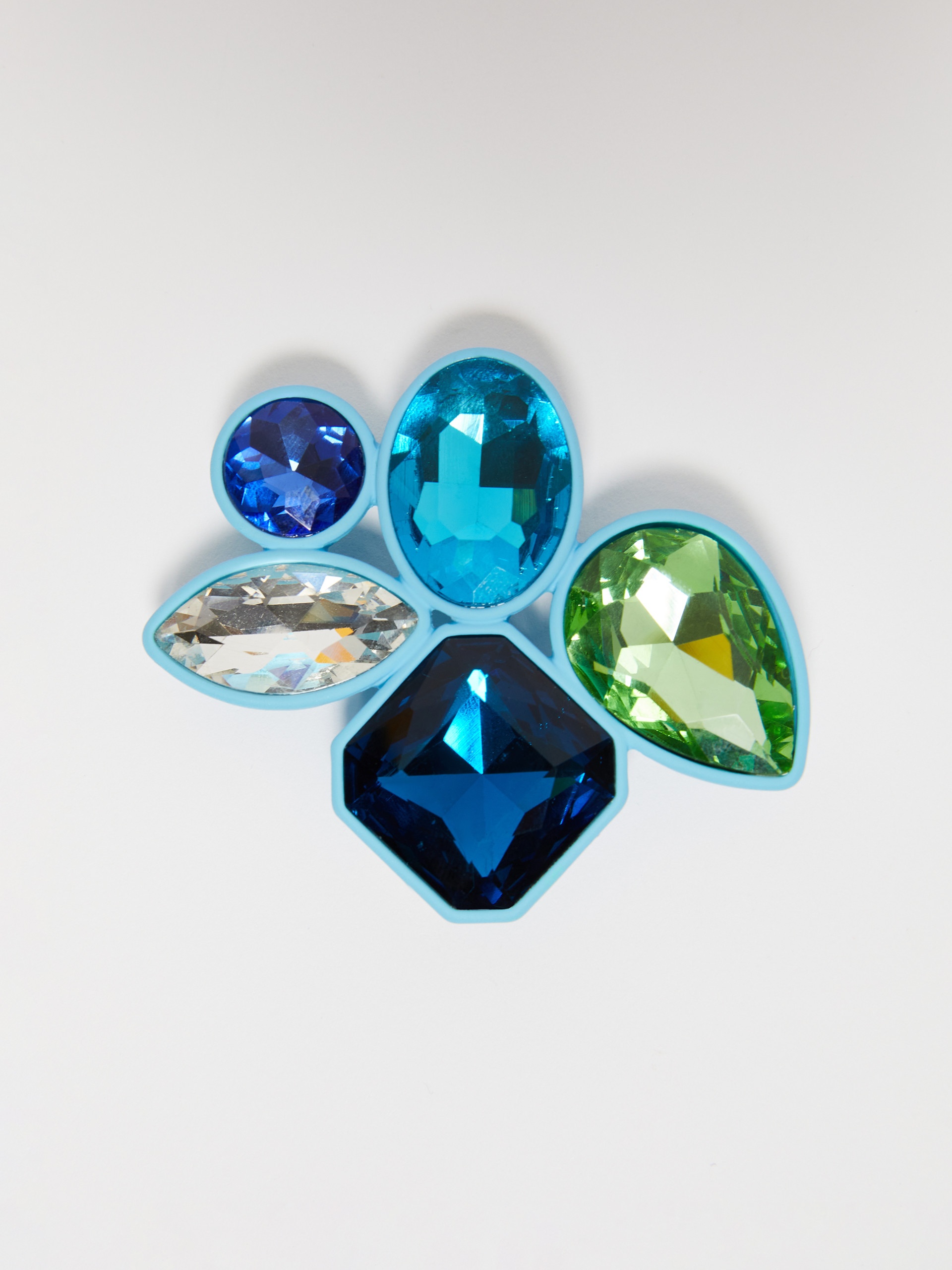 ORTICA Metal and glass brooch - 1
