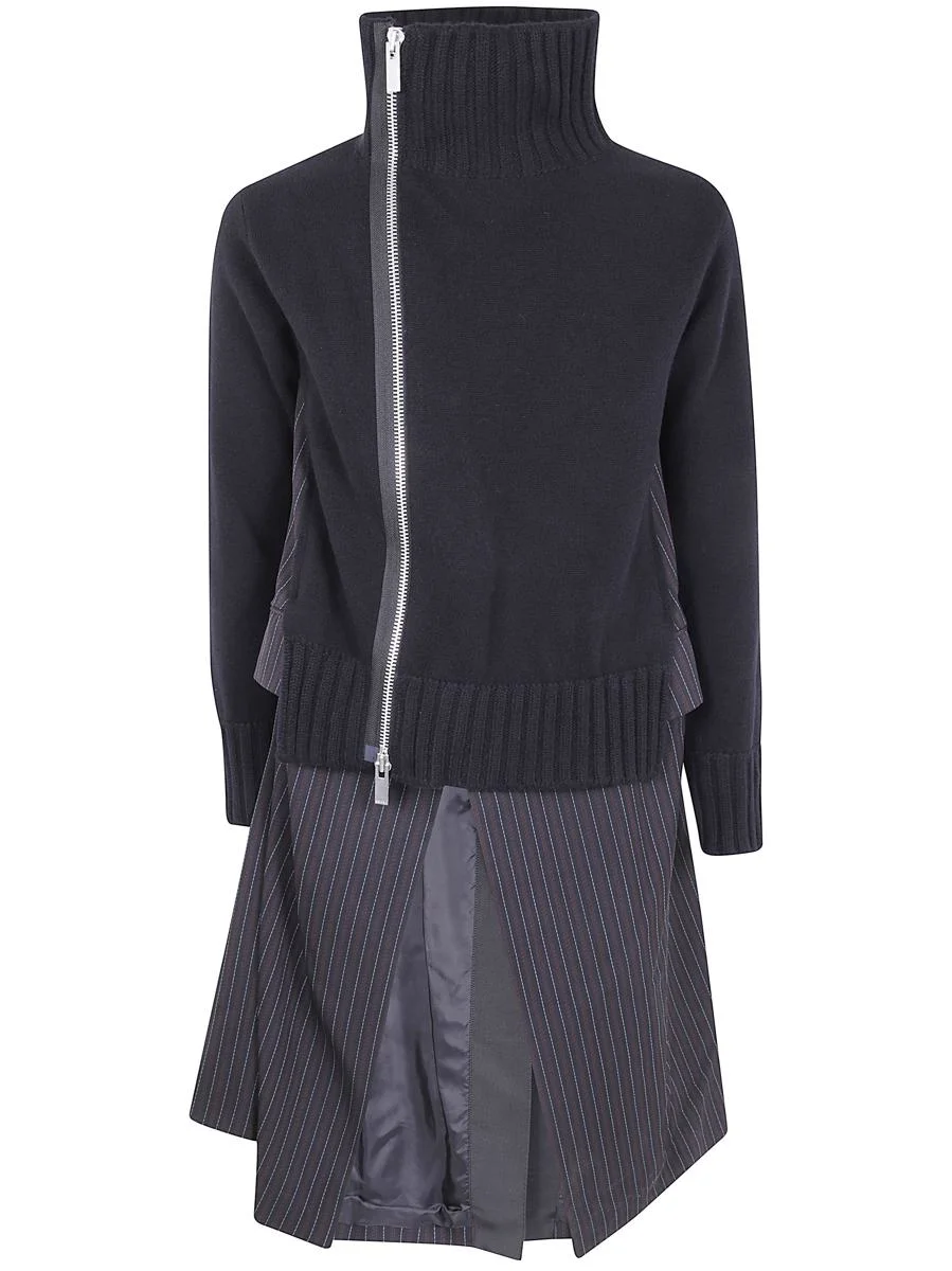 Sacai Knit Coat Dress Clothing - 1