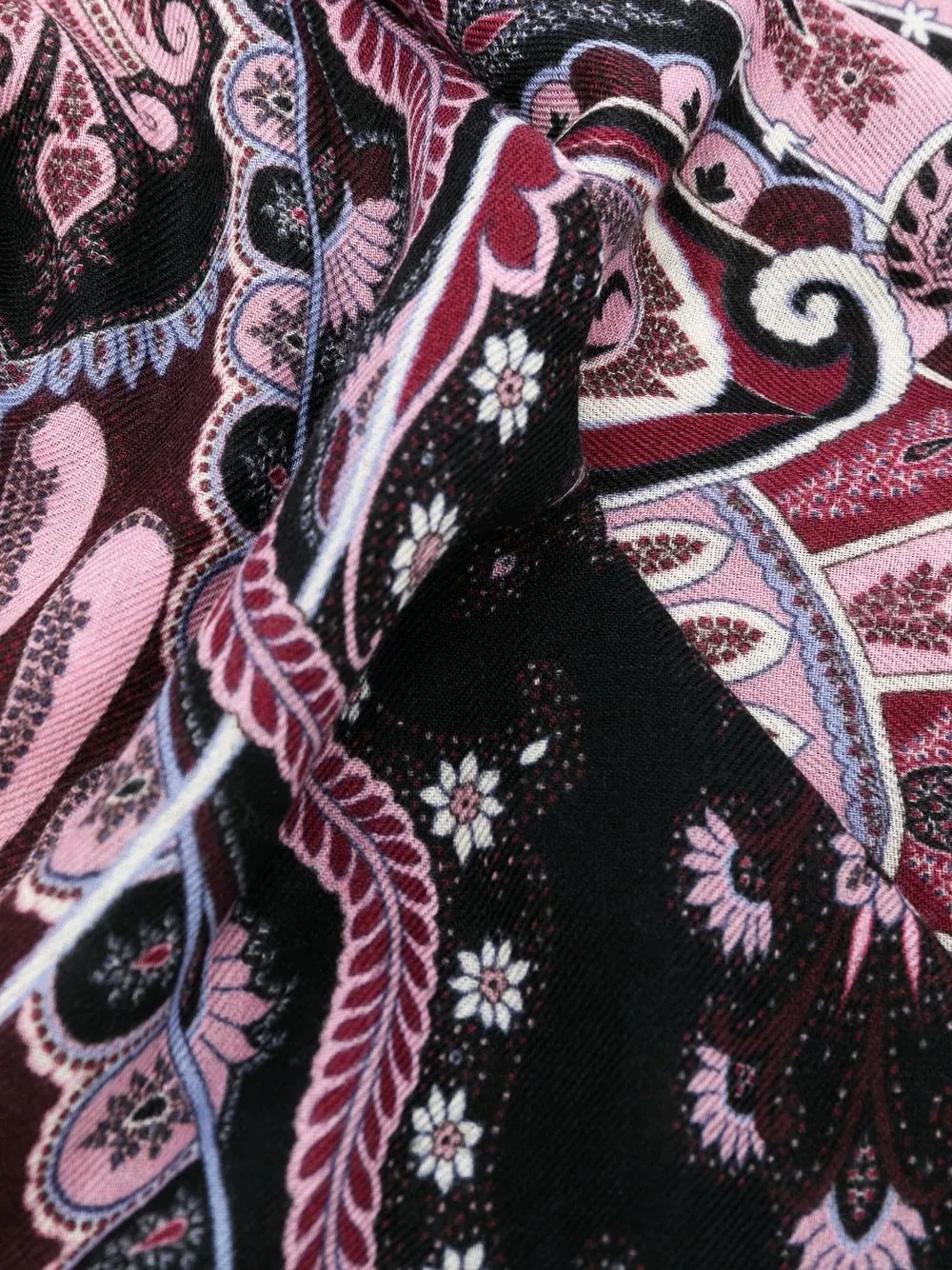 paisley-print scarf - 3