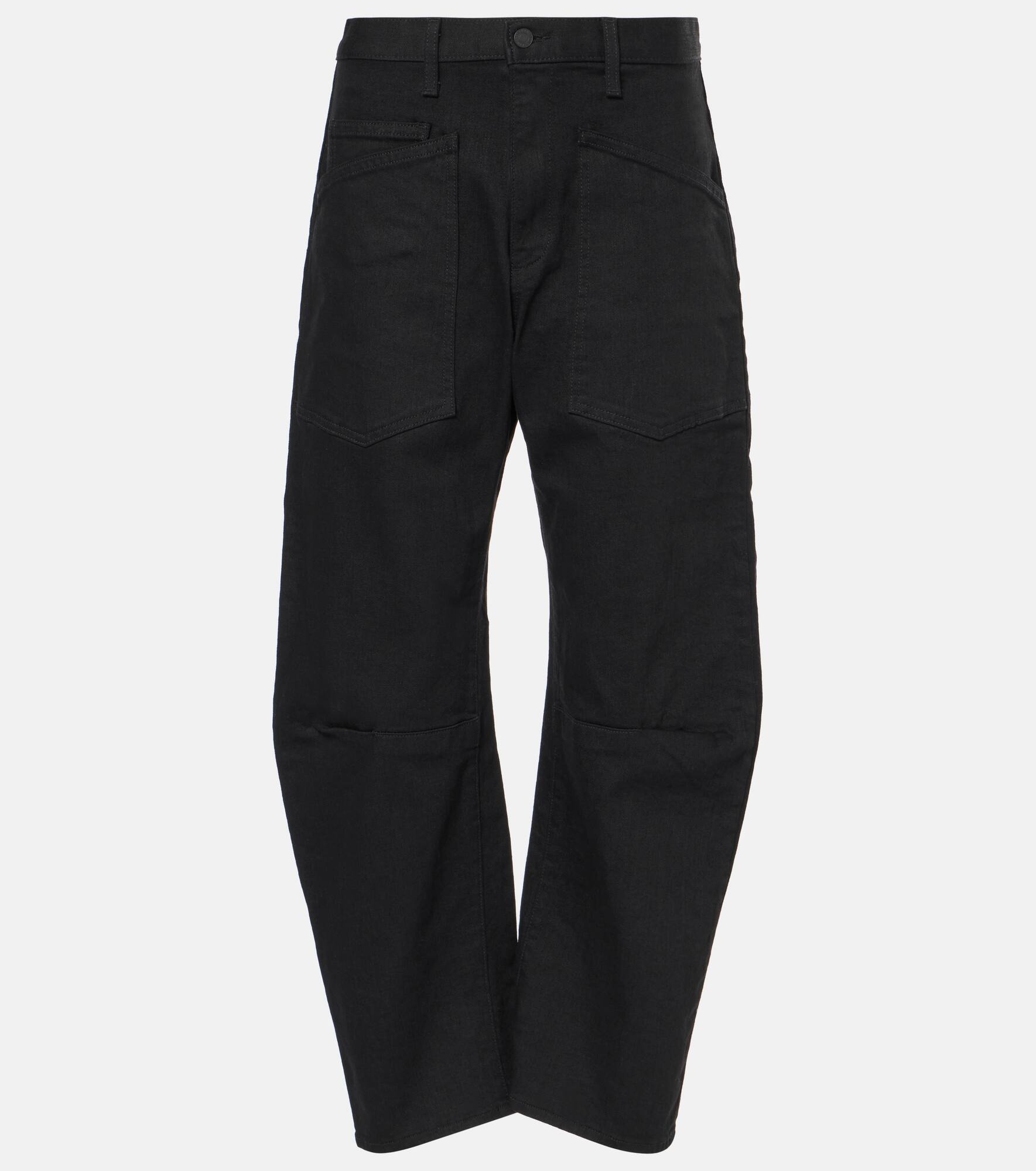 Shon high-rise barrel-leg jeans - 1