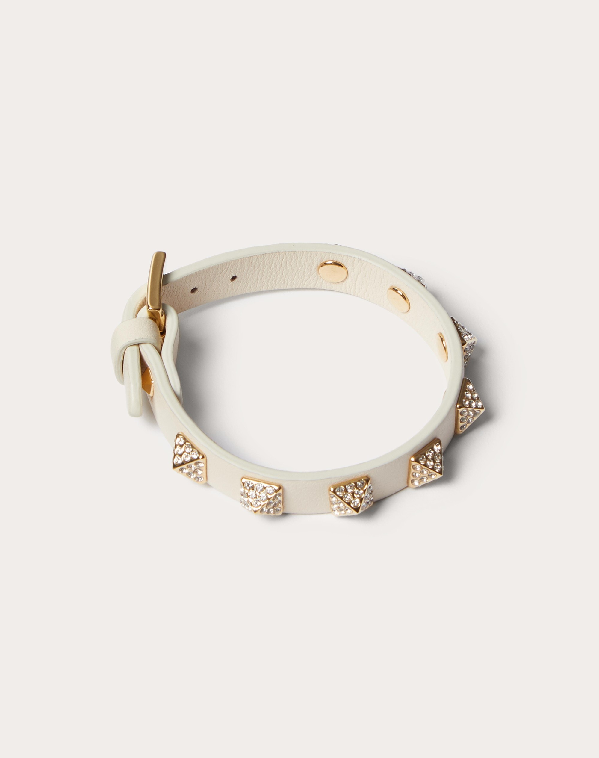 ROCKSTUD LEATHER BRACELET WITH SWAROVSKI® CRYSTALS - 3