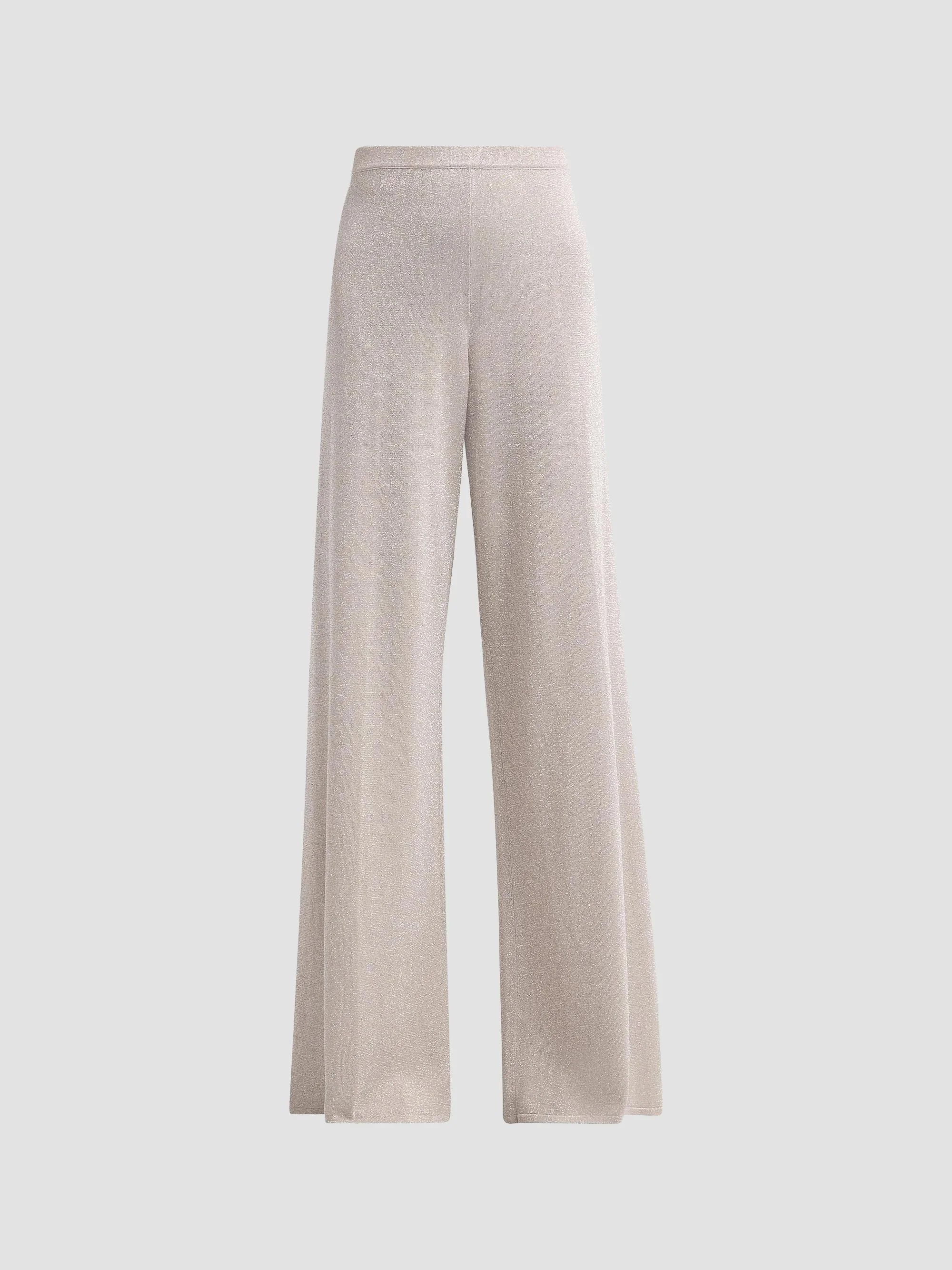 Women's Nina Knit Wide-Leg Pants - Silver - 1