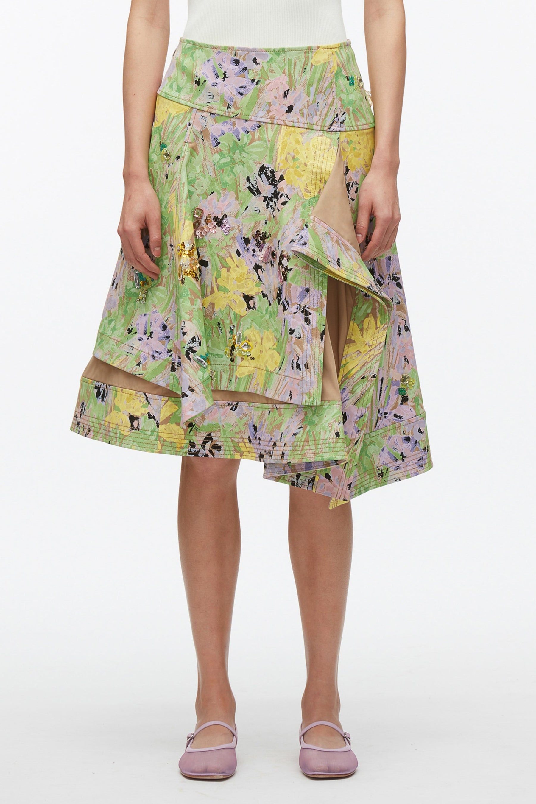 Flowerworks Embroidered Skirt - 1