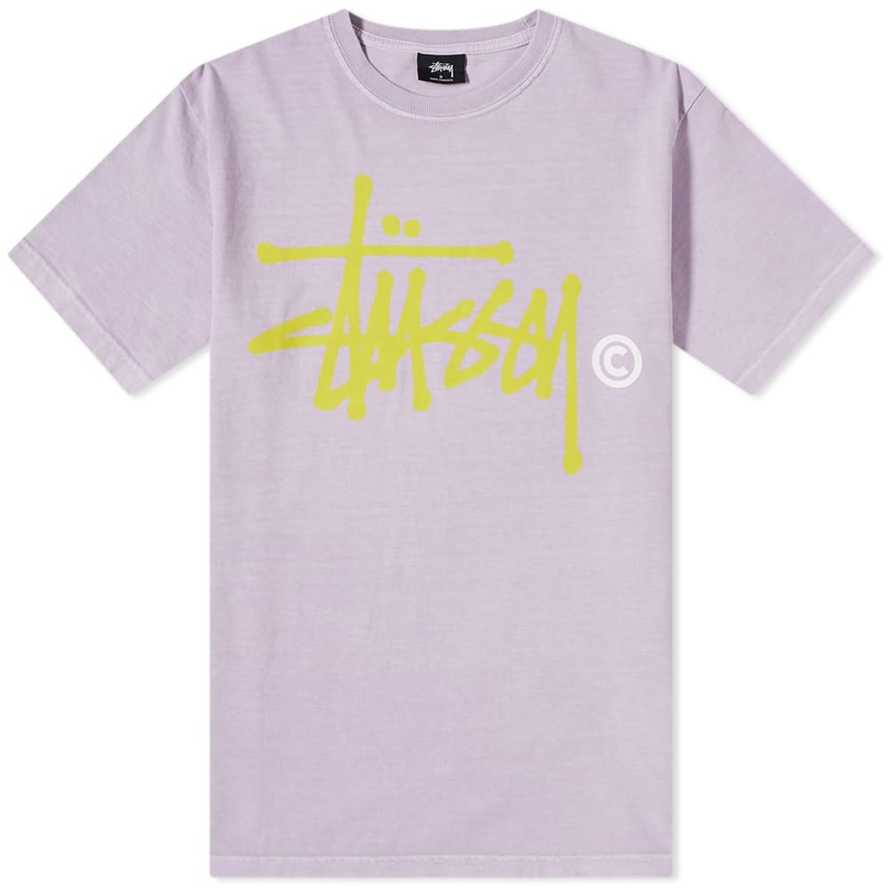 Stussy Basic Logo Pigment Dyed Tee - 1