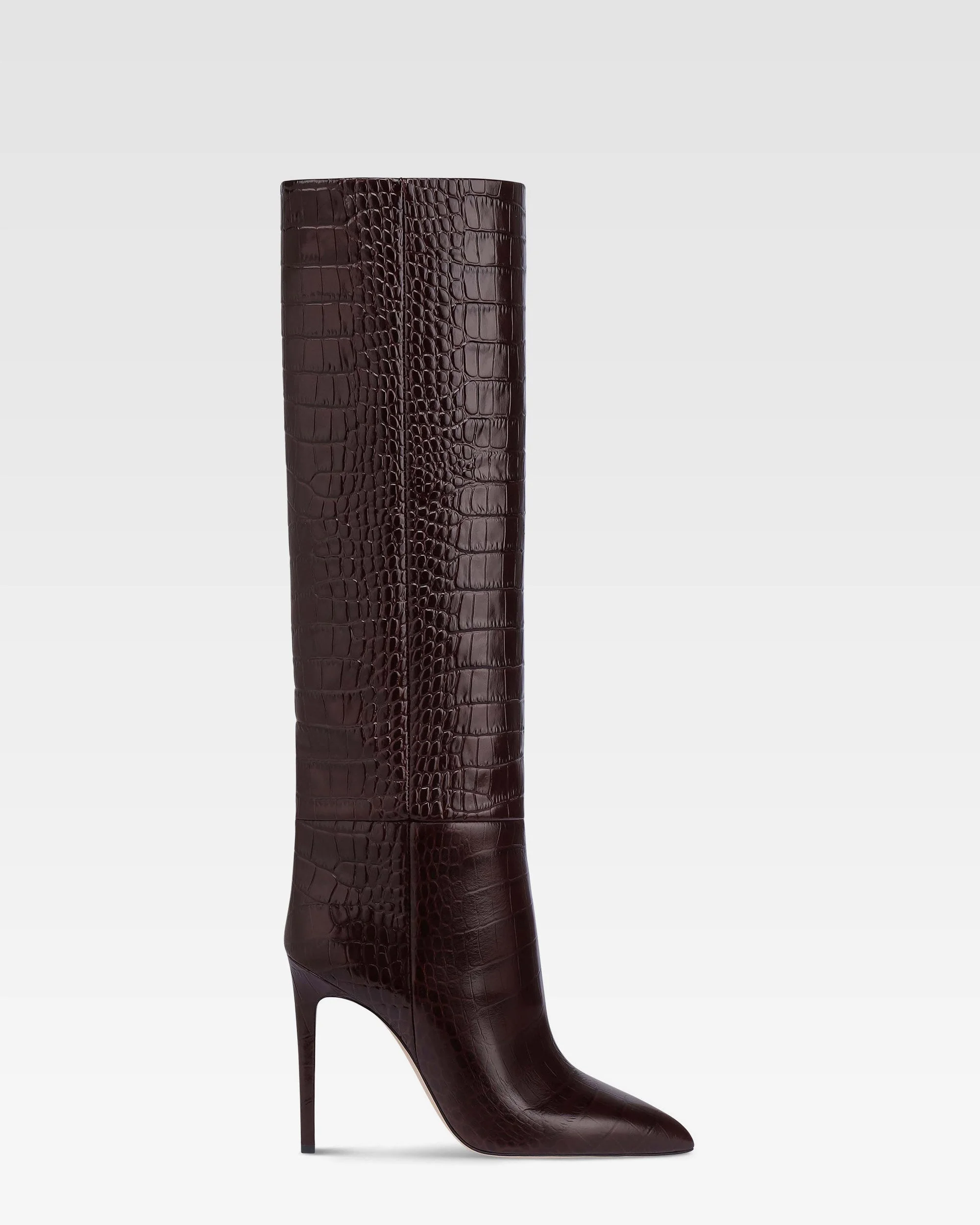 Croc-effect leather boot - 1