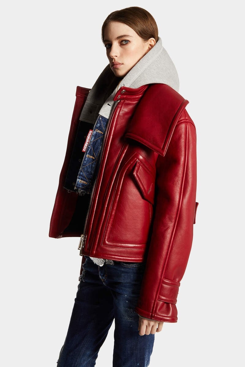 50 BONDED LEATHER BIKER JACKET - 3