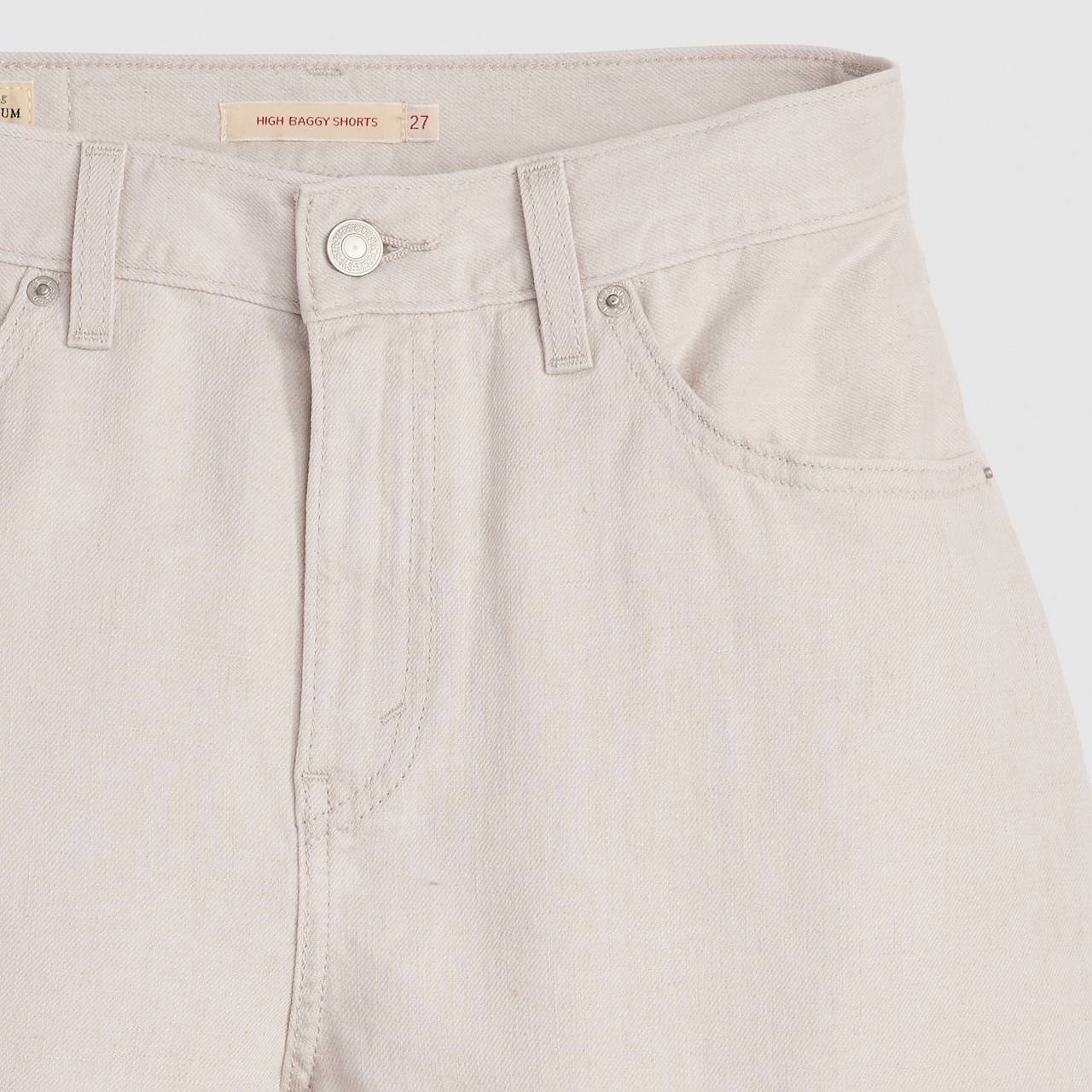 HIGH RISE BAGGY LINEN BLEND LIGHTWEIGHT WOMEN'S SHORTS - 7