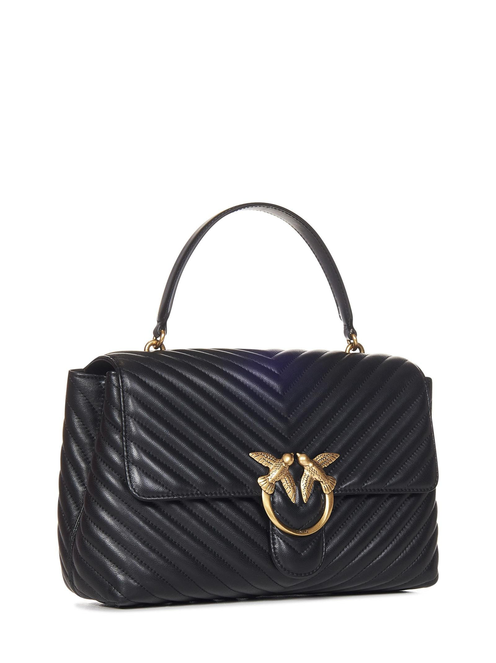 BORSA A MANO BIG LADY LOVE BAG PUFF CHEVRON PINKO - 2