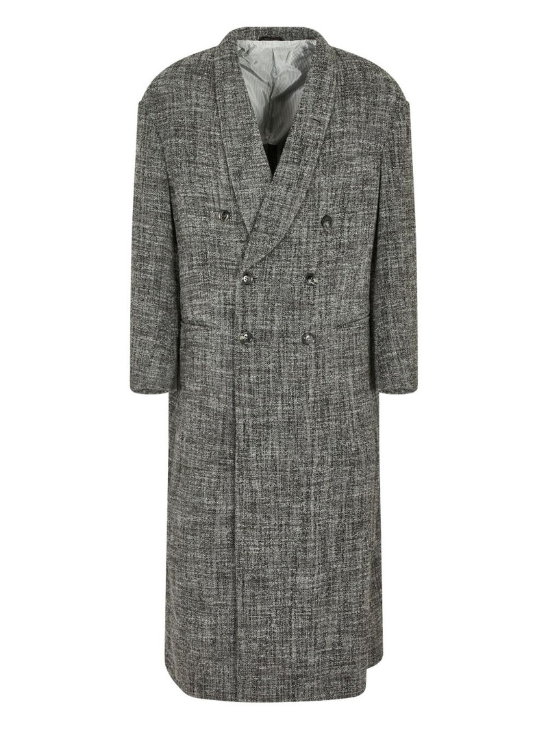 shawl-lapel double-breasted coat 1