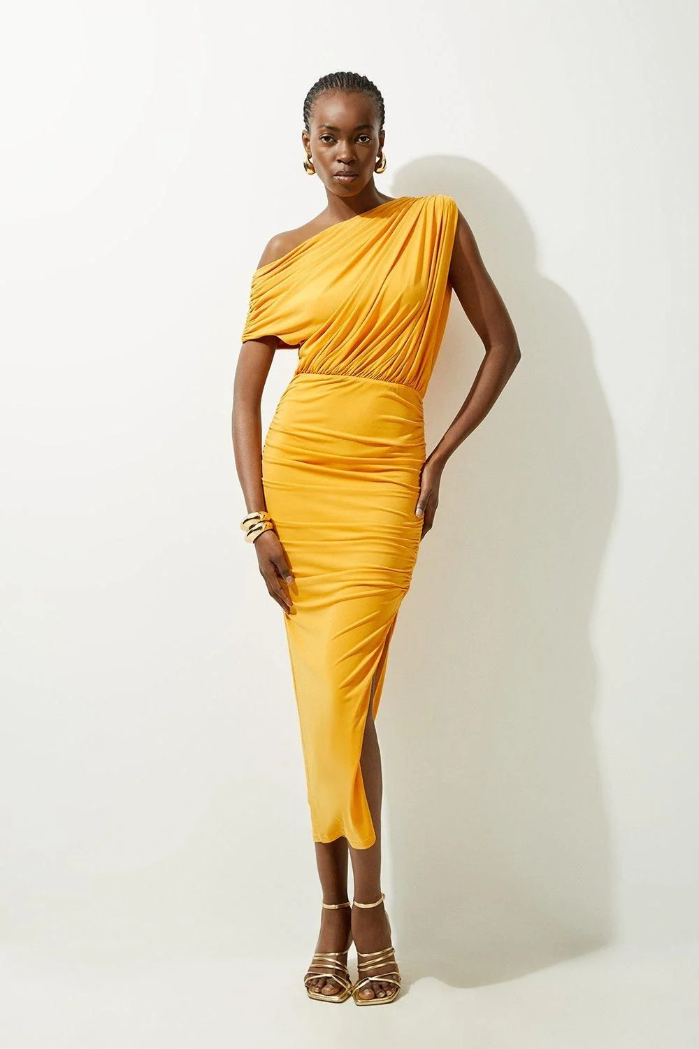 Forever Jersey Crepe Asymmetric Neckline Maxi Dress - 1