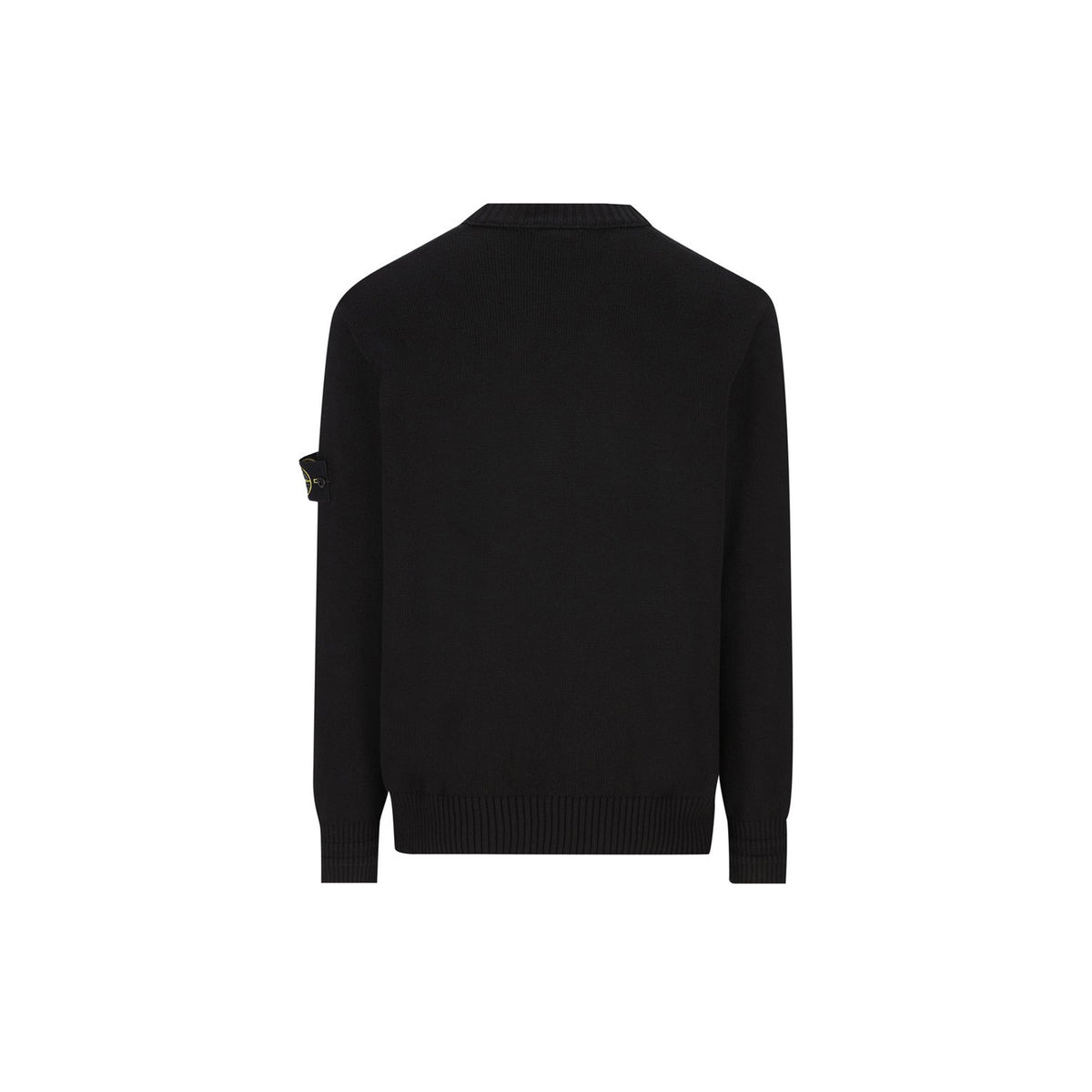 STONE ISLAND LOGO-PATCH CREWNECK JUMPER (BLACK) - 2