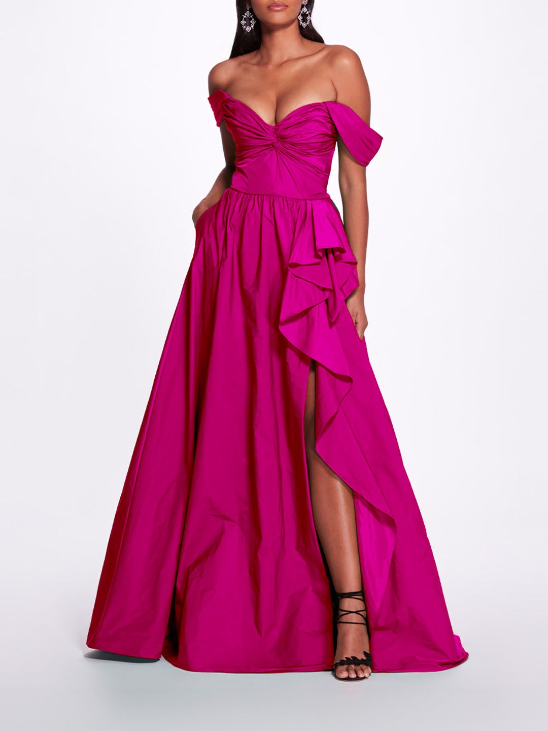 TWIST TAFFETA GOWN - 1