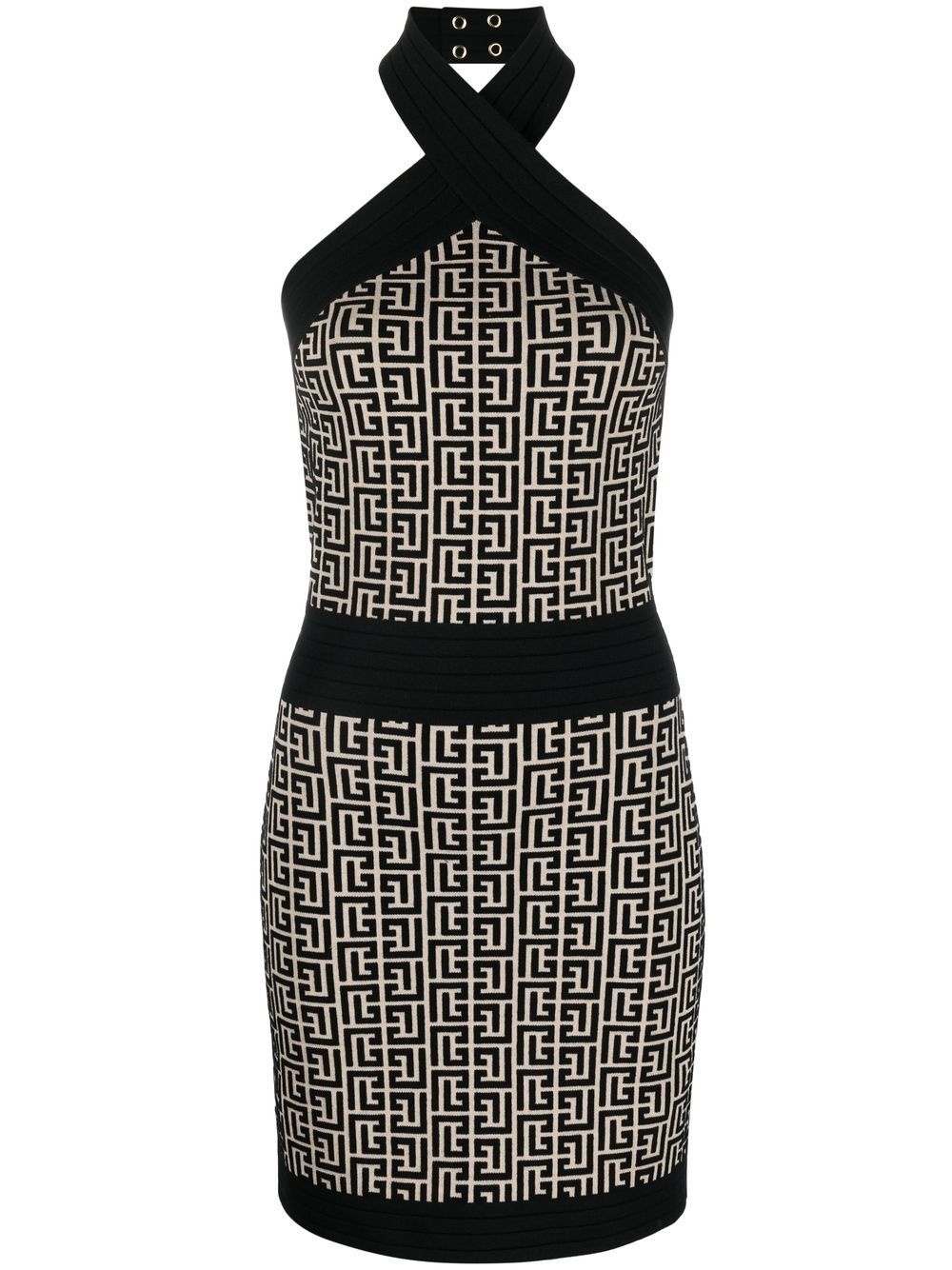 monogram jacquard minidress - 1