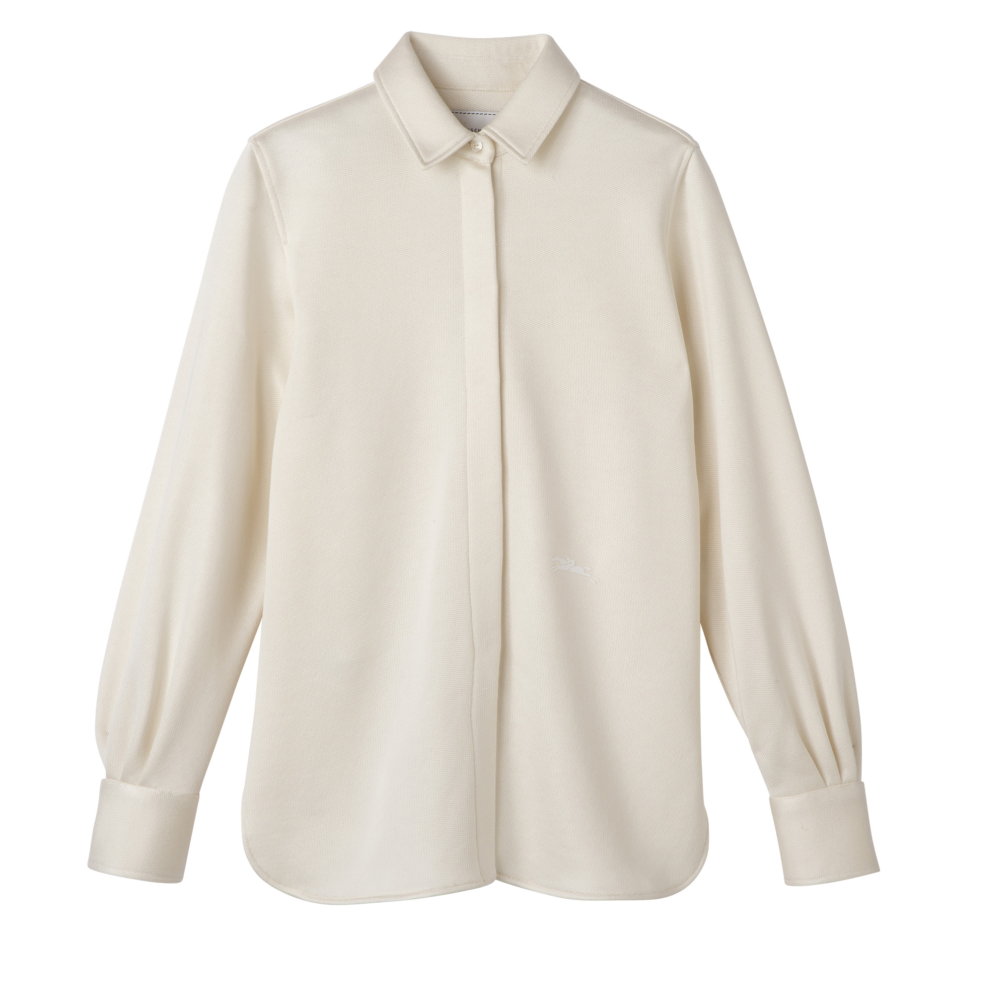Straight shirt Ecru - Jersey - 1