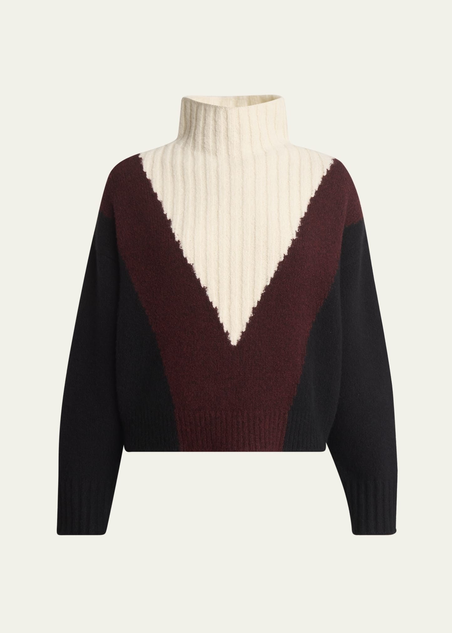 Alma Graphic Cashmere Turtleneck Sweater - 1