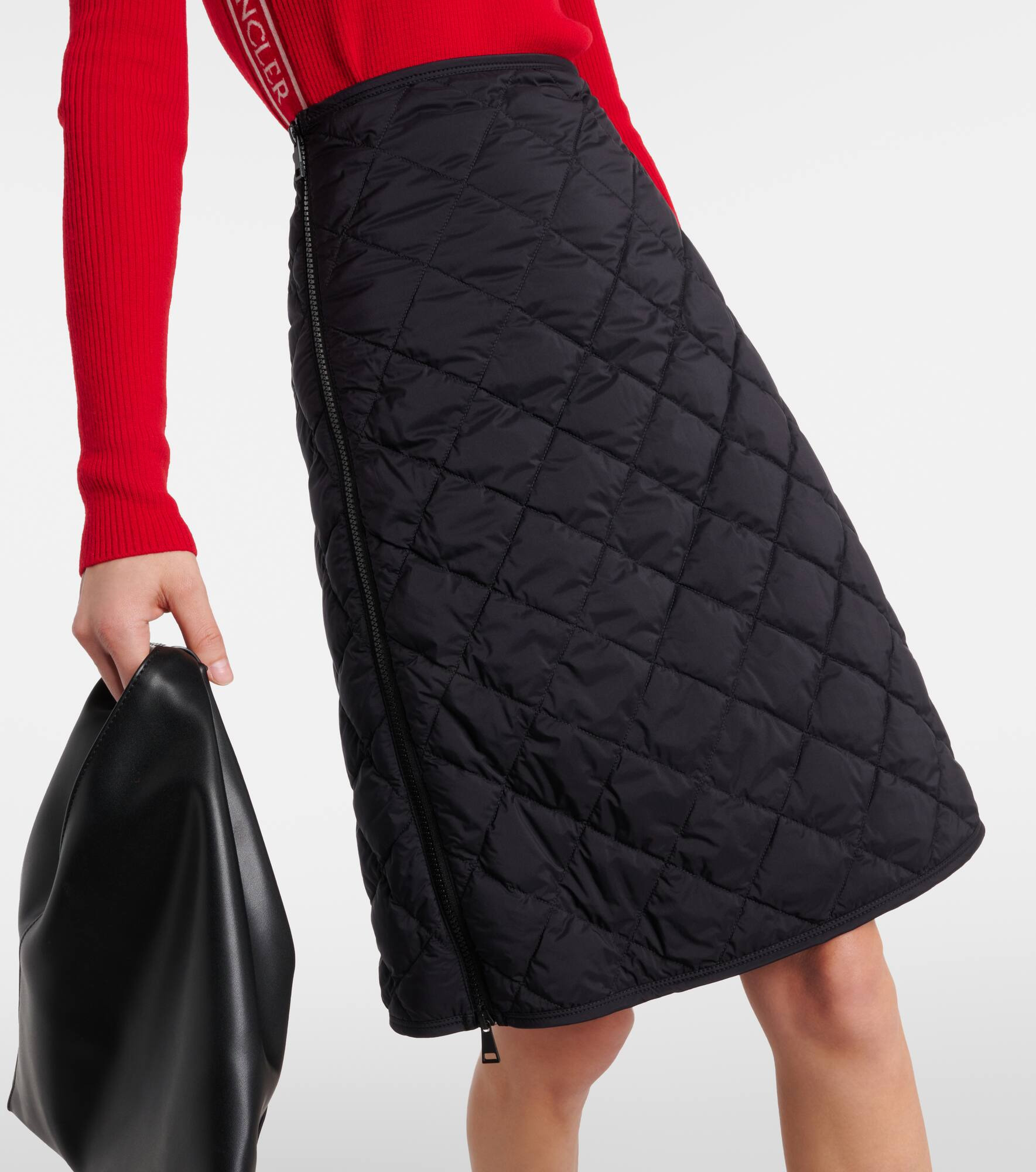Quilted high-rise skirt - 5