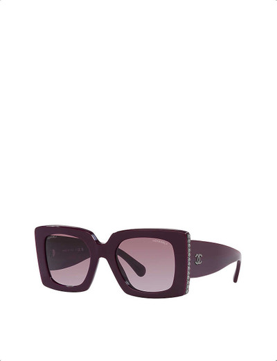 CHANEL CH5480H square-frame acetate sunglasses outlook