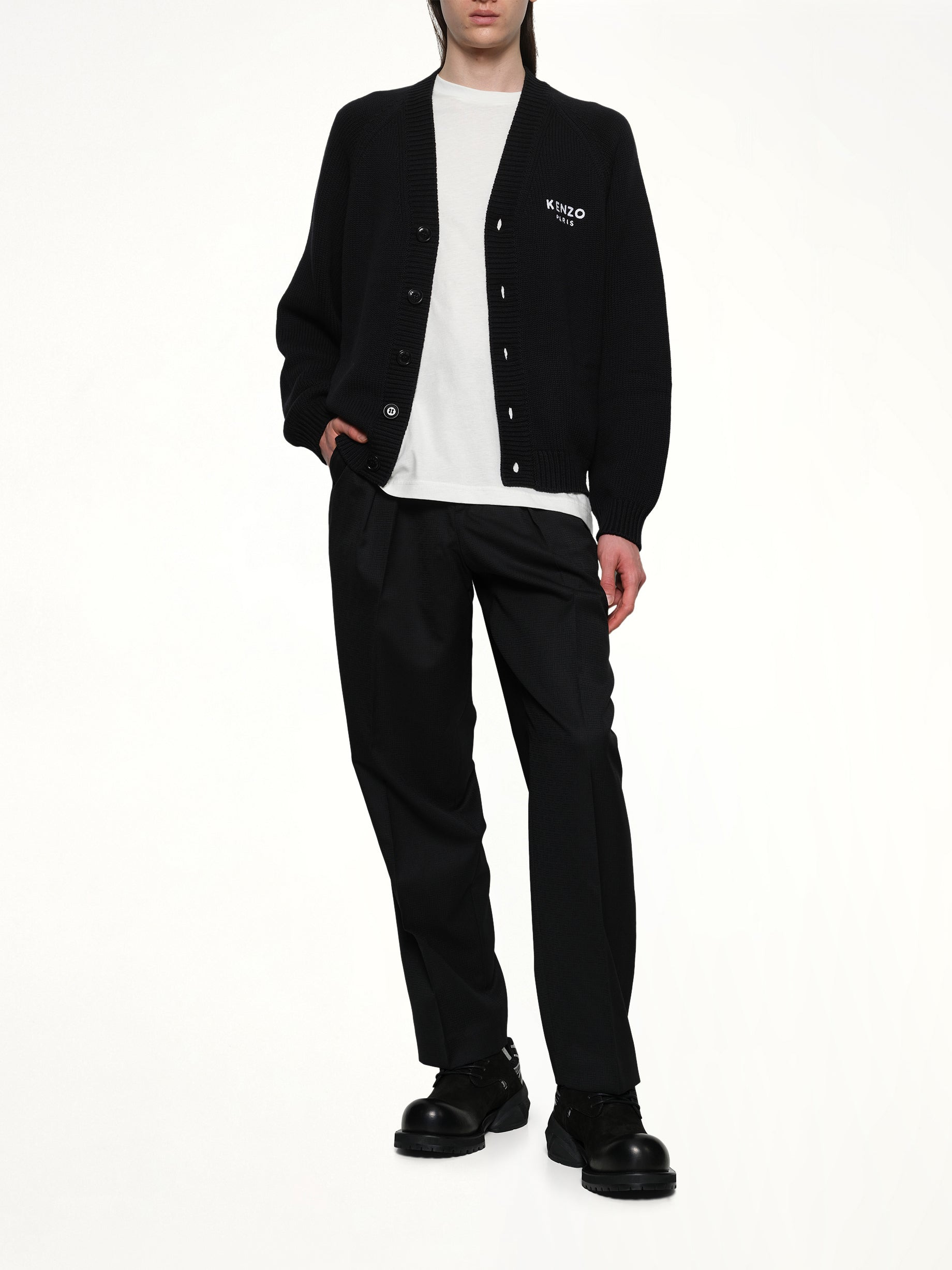 Boke Flower Cardigan in Black - 4