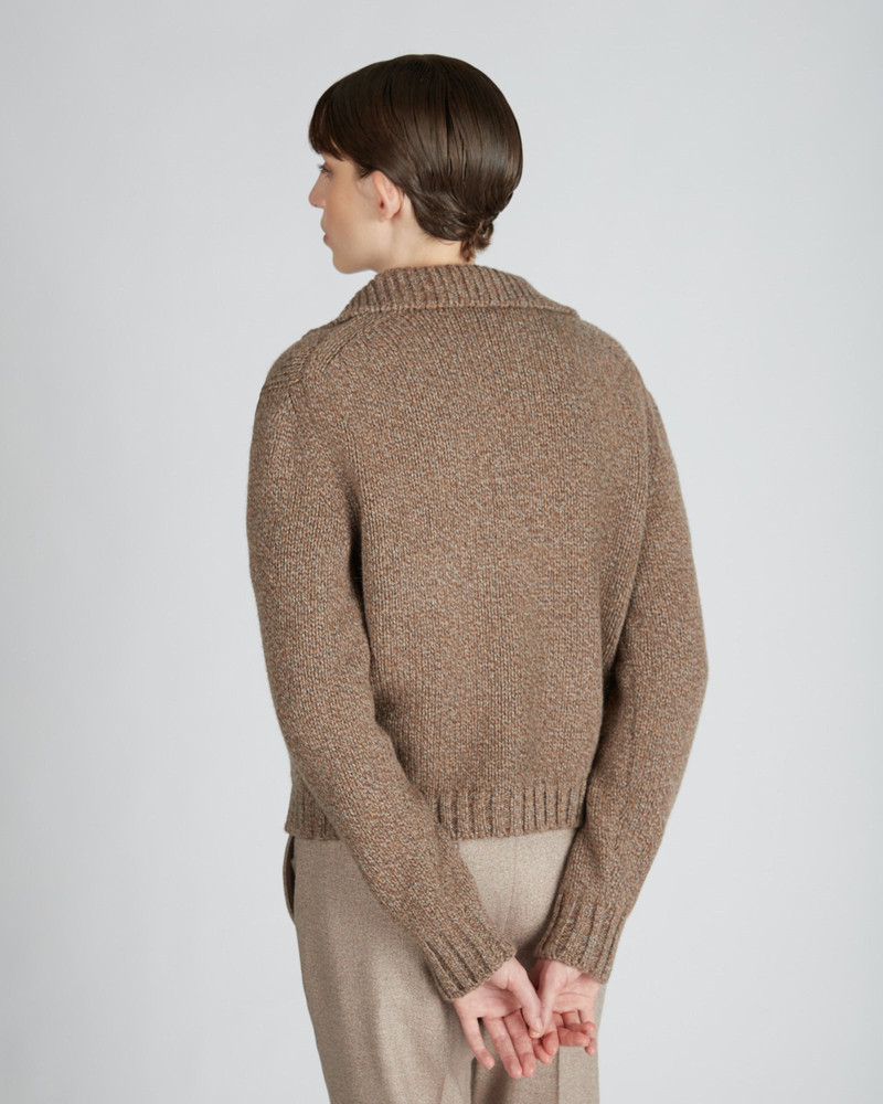 Chioto slim fit cardigan in wool and Alpaca 3