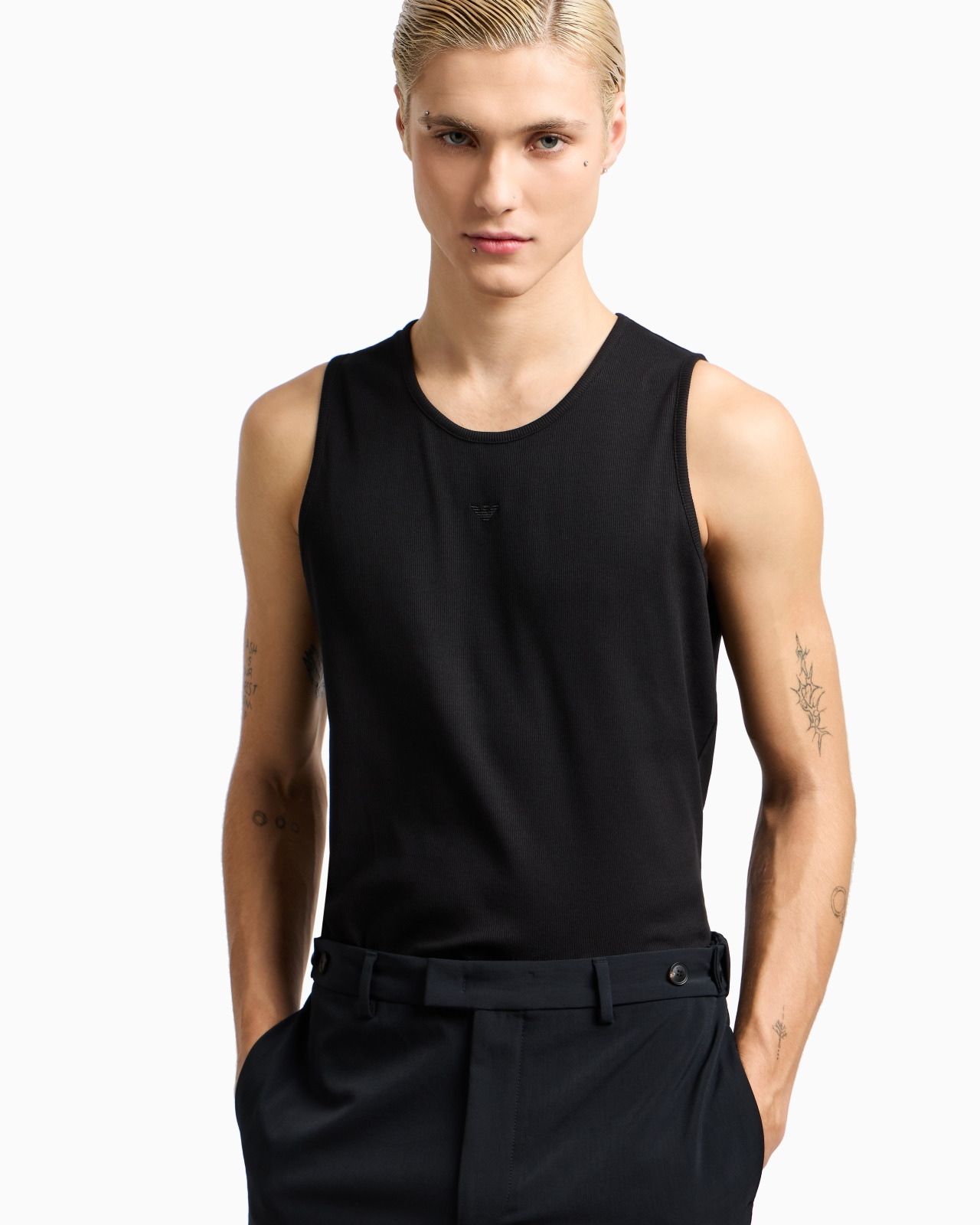 KNIT-EFFECT RIBBED TANK TOP - 5