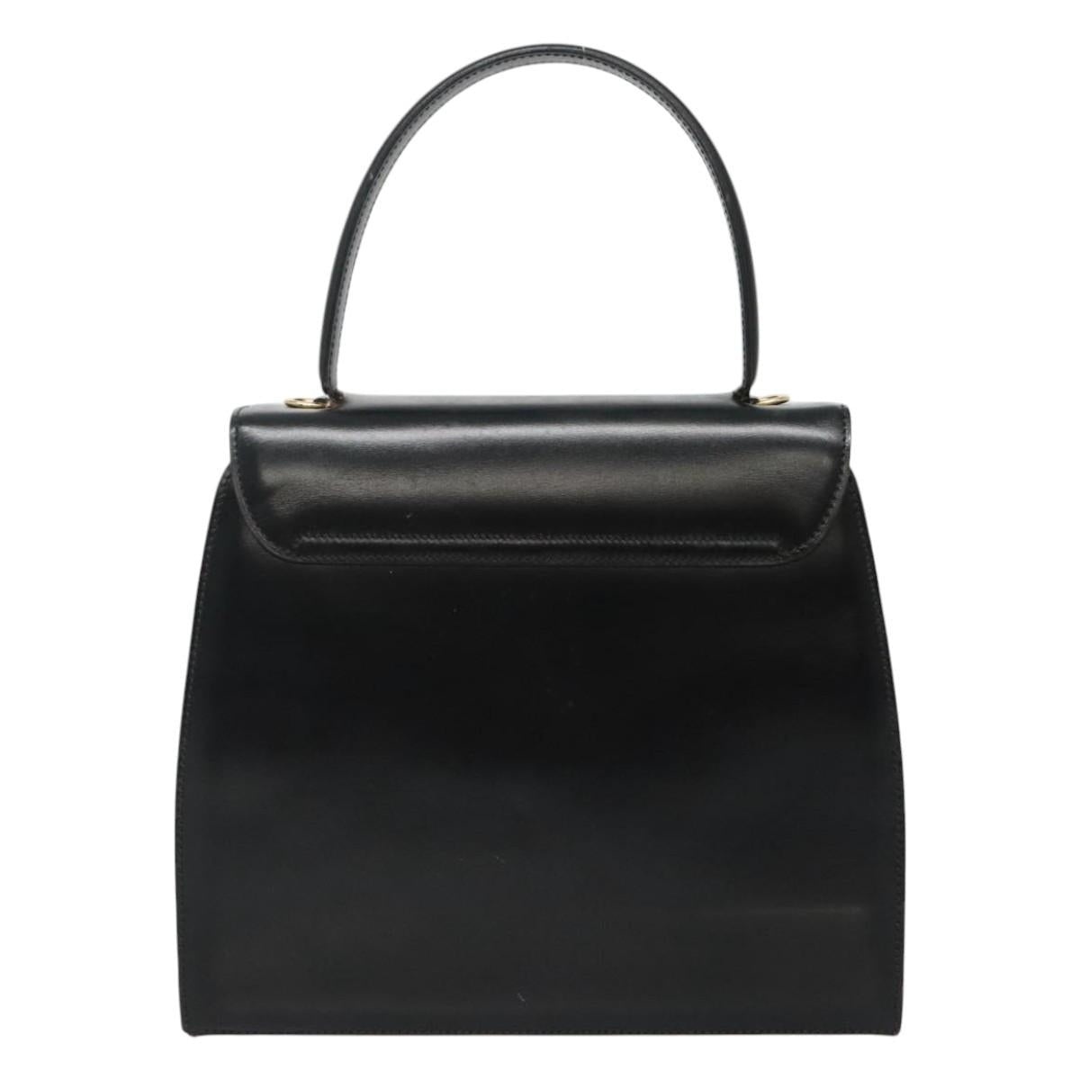 CELINE Hand Bag Leather Black - 3