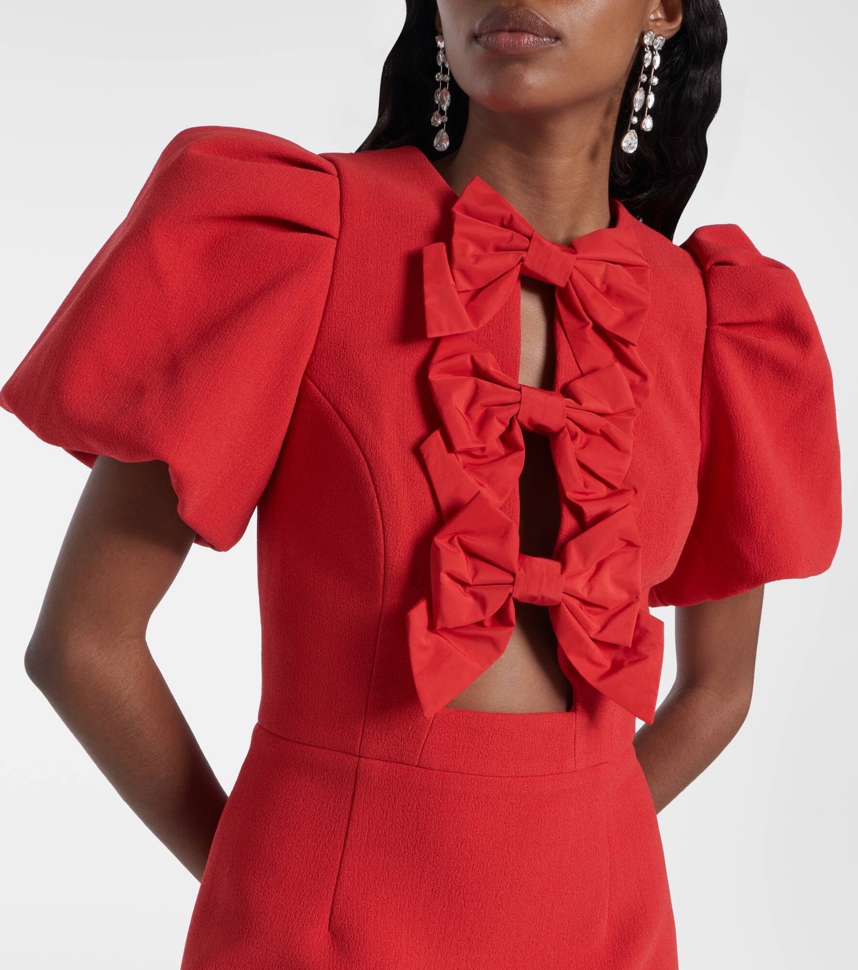 Kaylee bow-detail minidress - 4