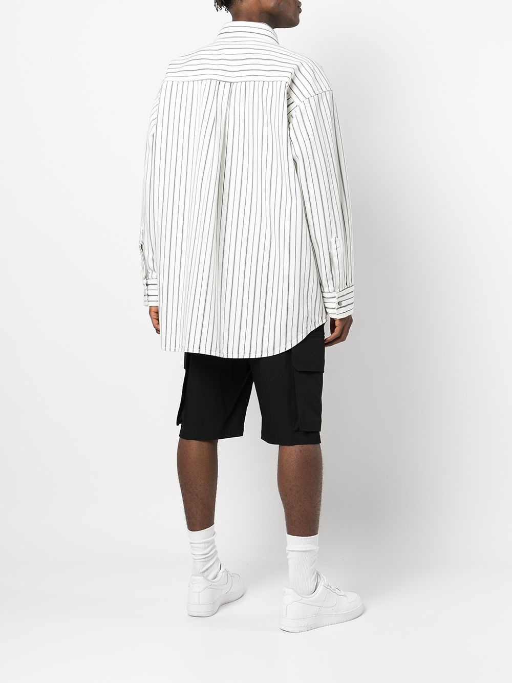 striped oversized cotton shirt - 5