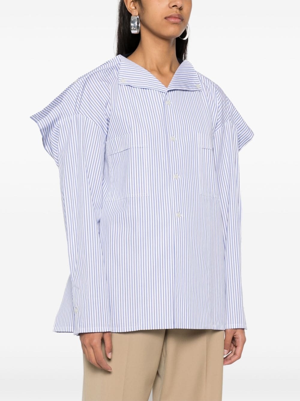 colourblock panelled shirt - 3