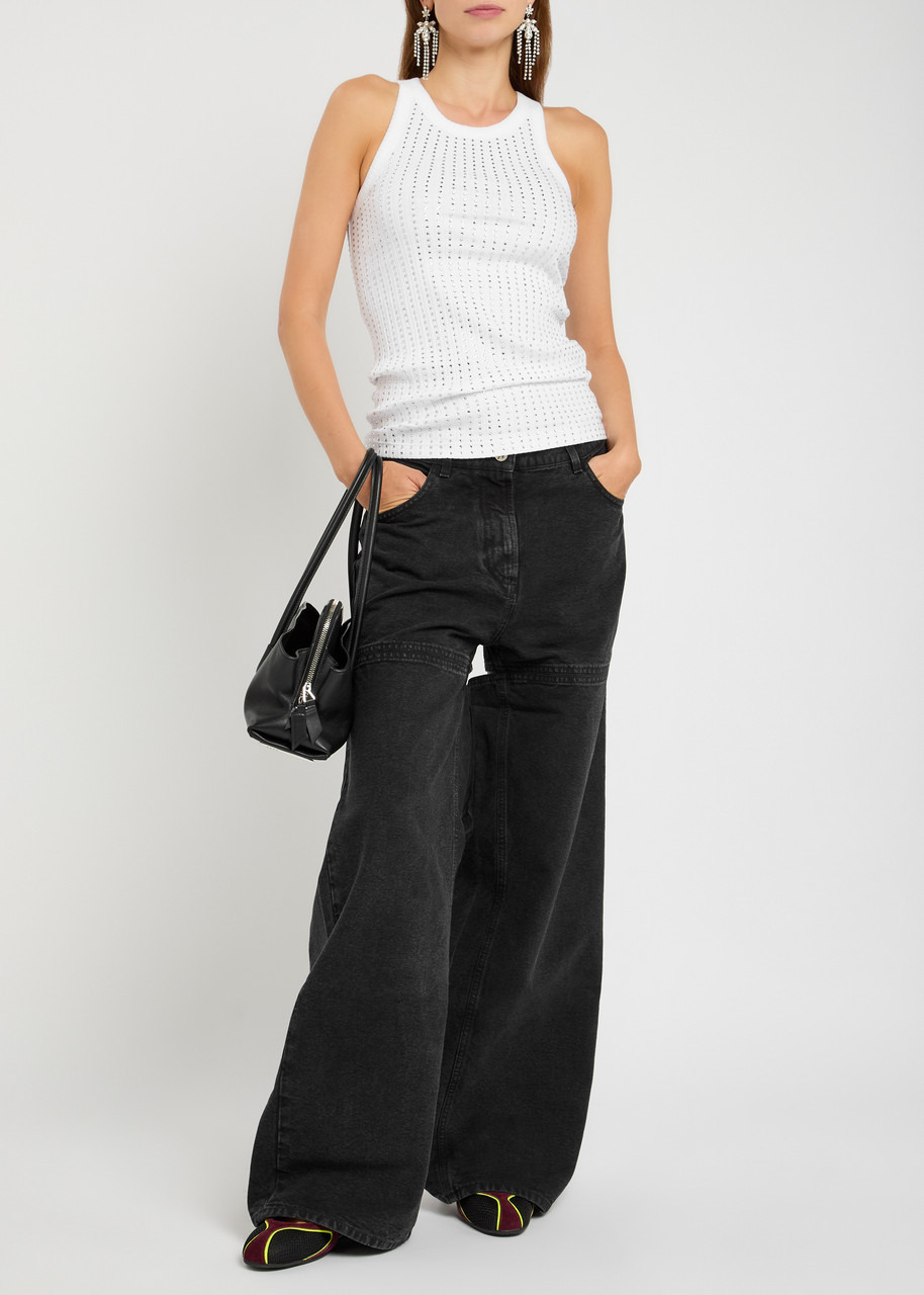 The Attico Crystal-embellished Cotton Tank - 4