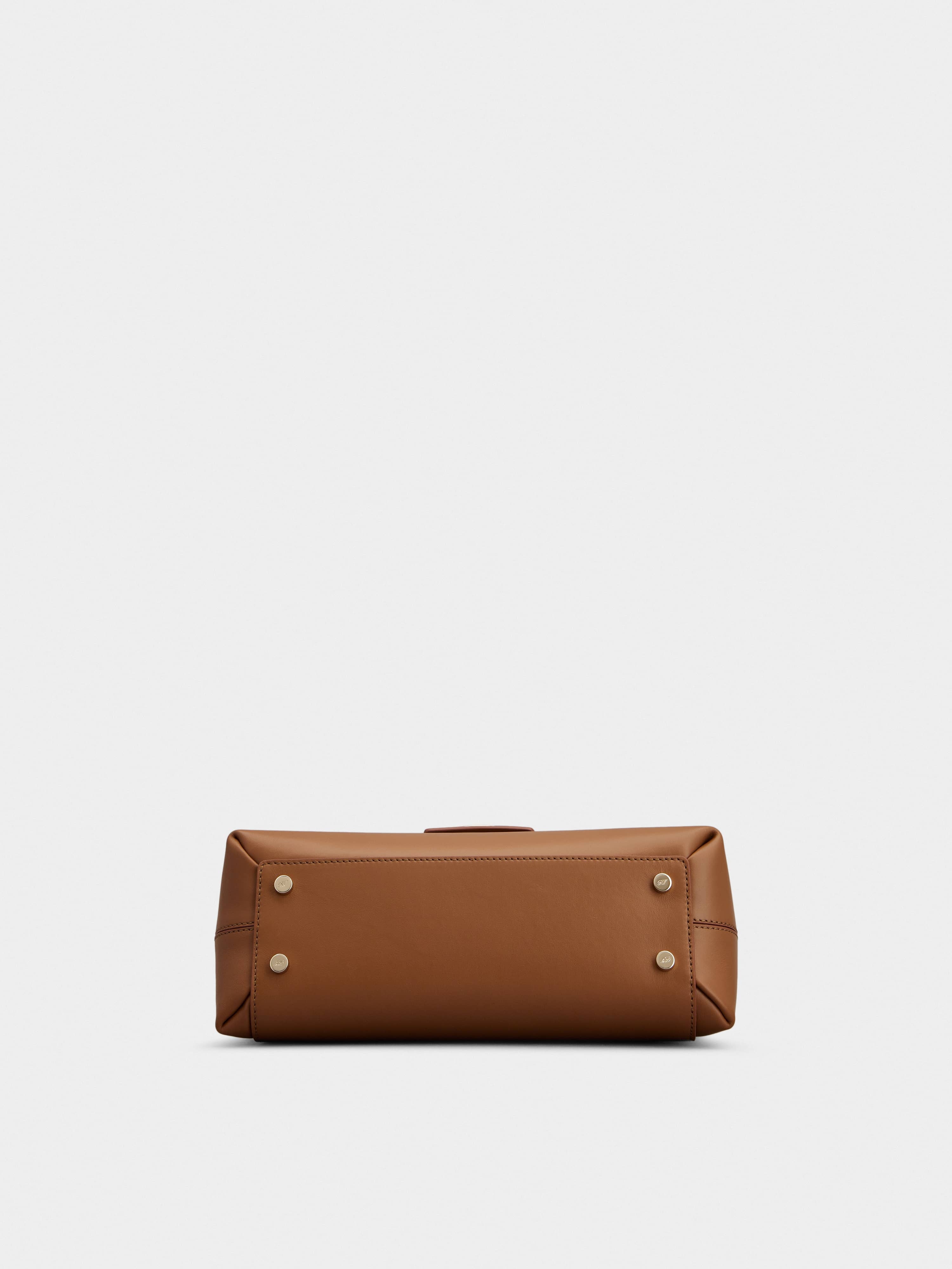 Viv' Cabas Metal Buckle Bag in Leather - 5
