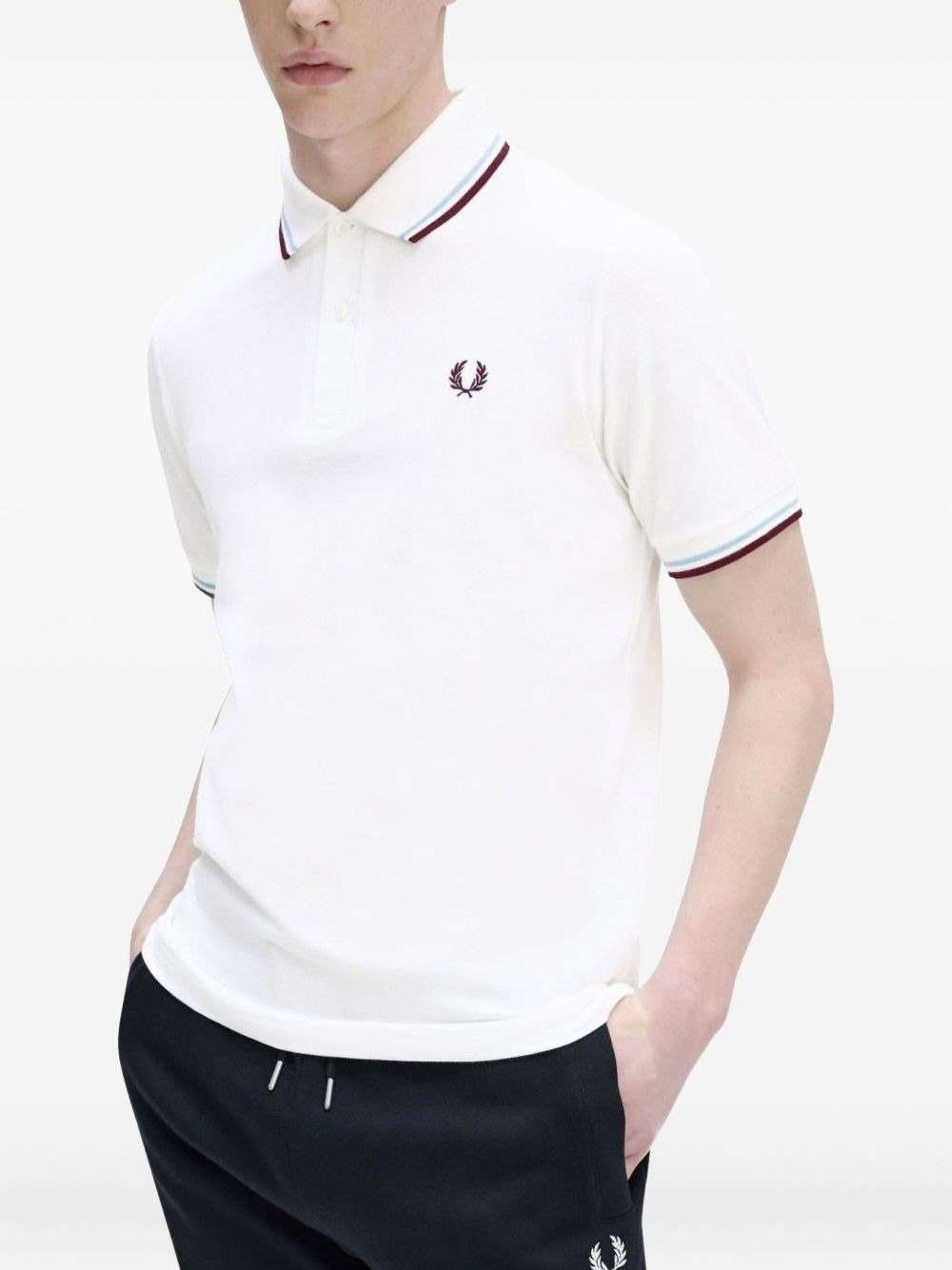 tipped-collar polo shirt - 3