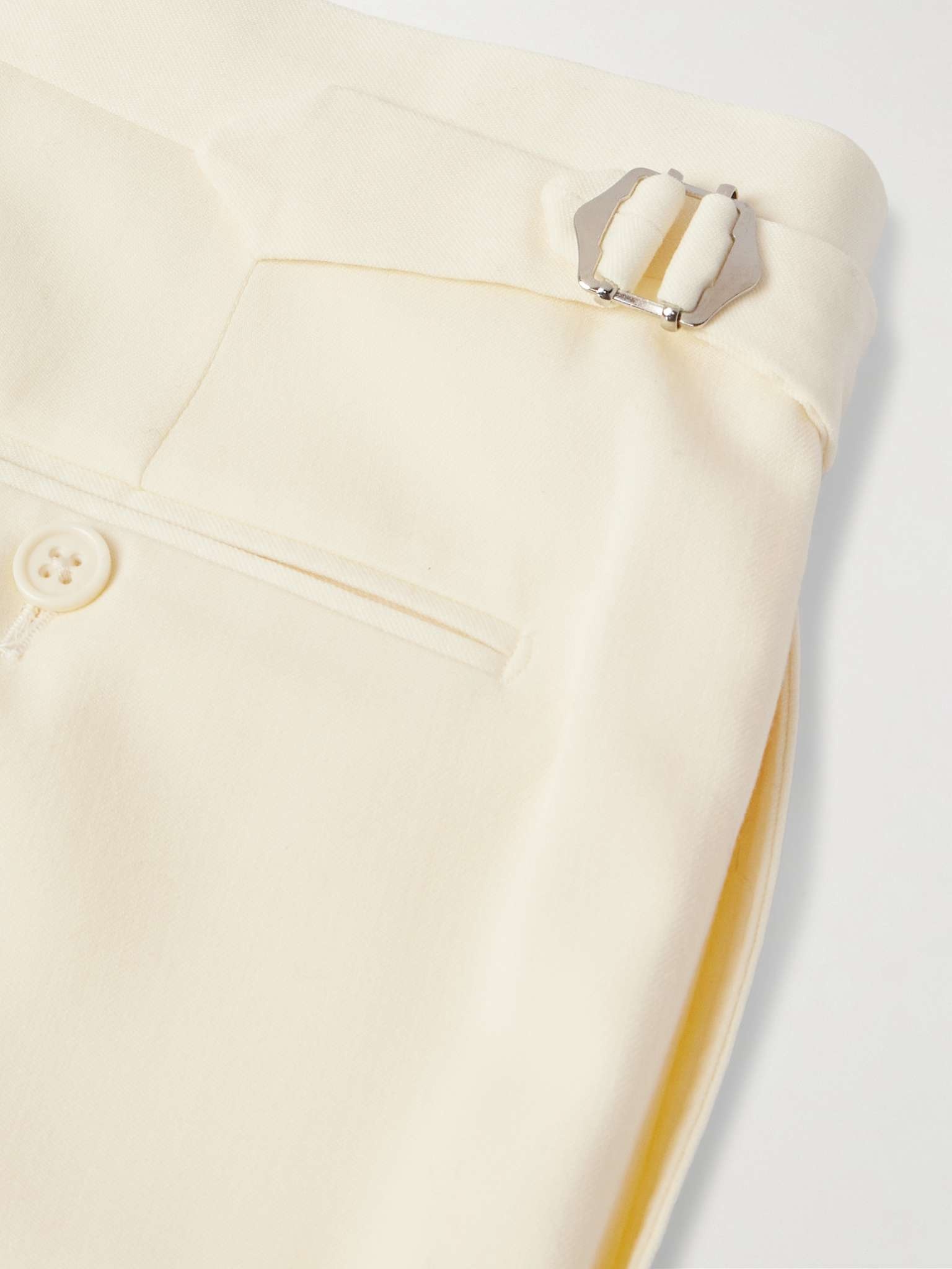 Gregory Straight-Leg Pleated Wool-Twill Trousers - 5