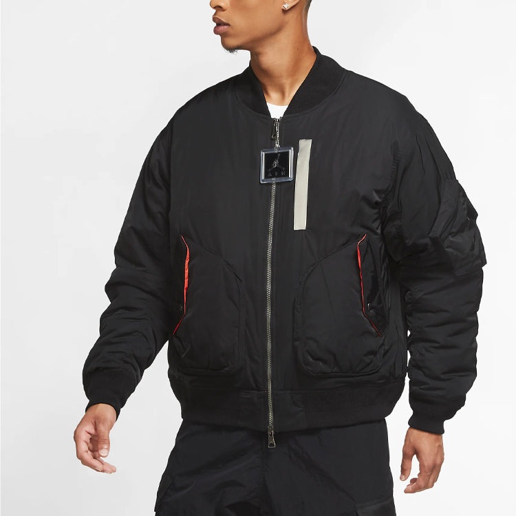 Air Jordan Ma-1 Flight Casual Sports Jacket Black CK6669-010 - 4