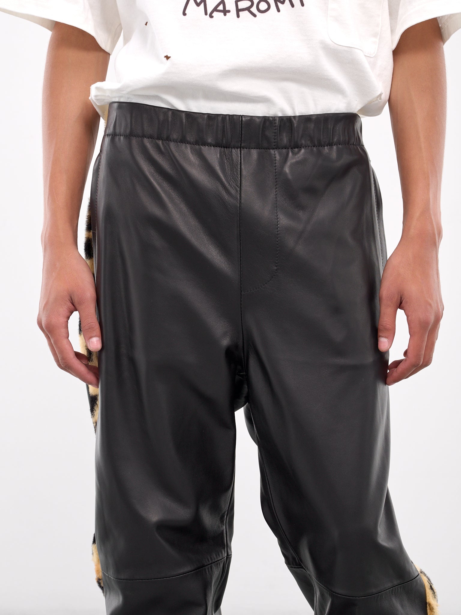 Leather Joggers - 4