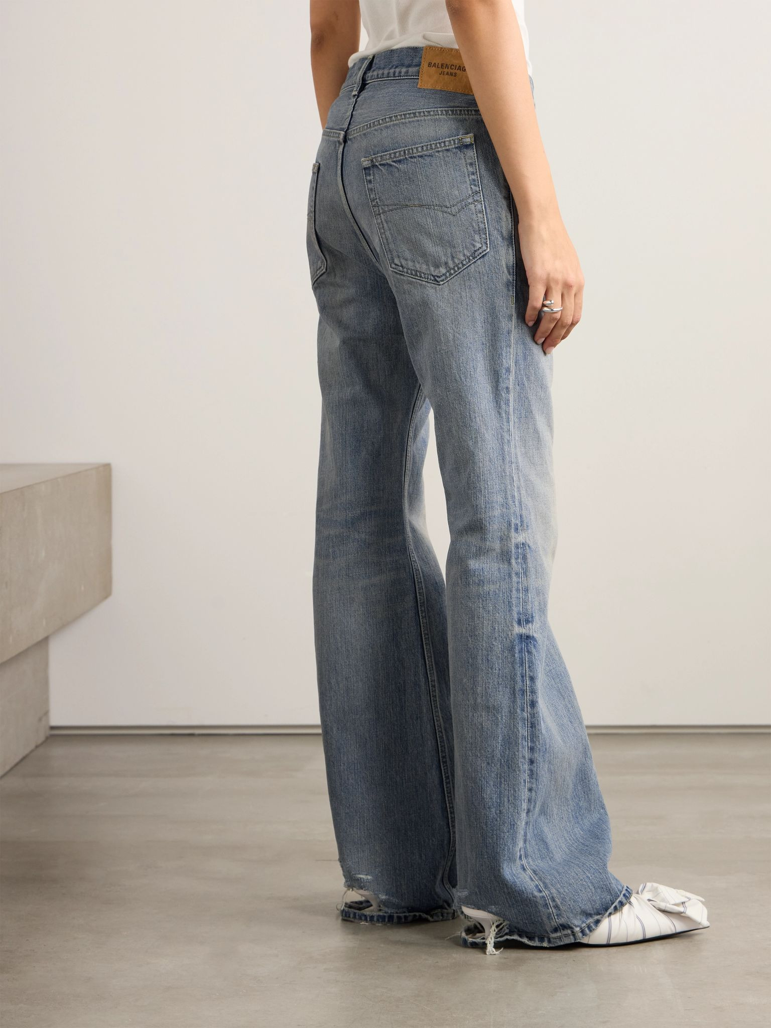 Low-rise flared jeans Blue - 4