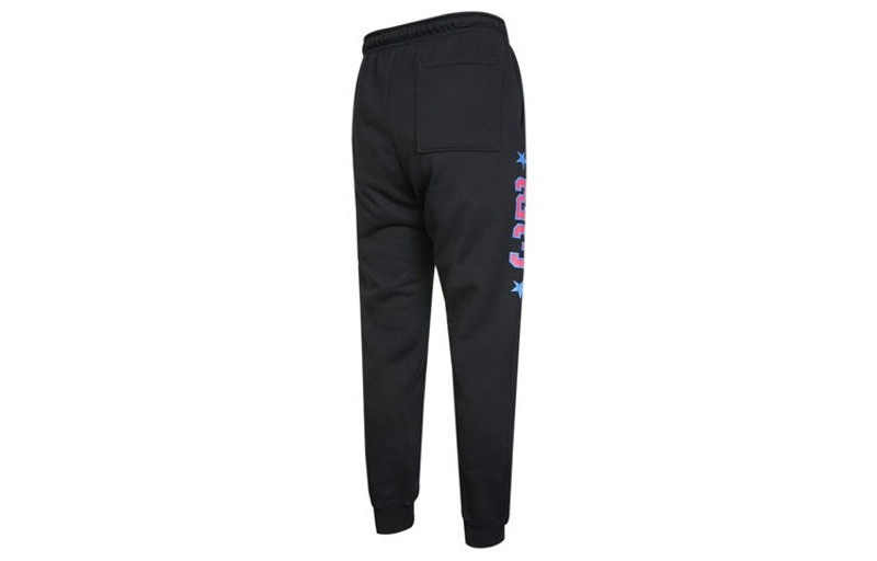 Jordan Men's Air Jordan Solid Color Logo Casual Bundle Feet Knit Sports Pants/Trousers/Joggers Black DR6425 outlook