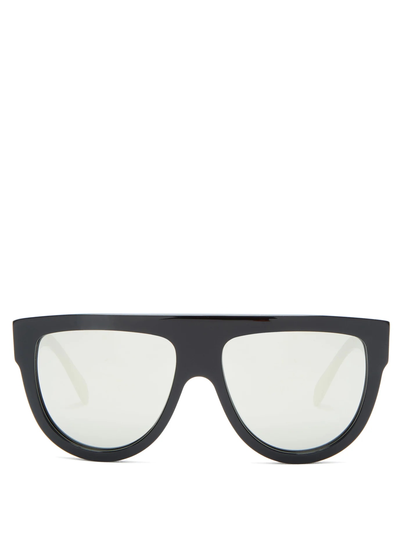 Mirrored flat-top acetate sunglasses - 1