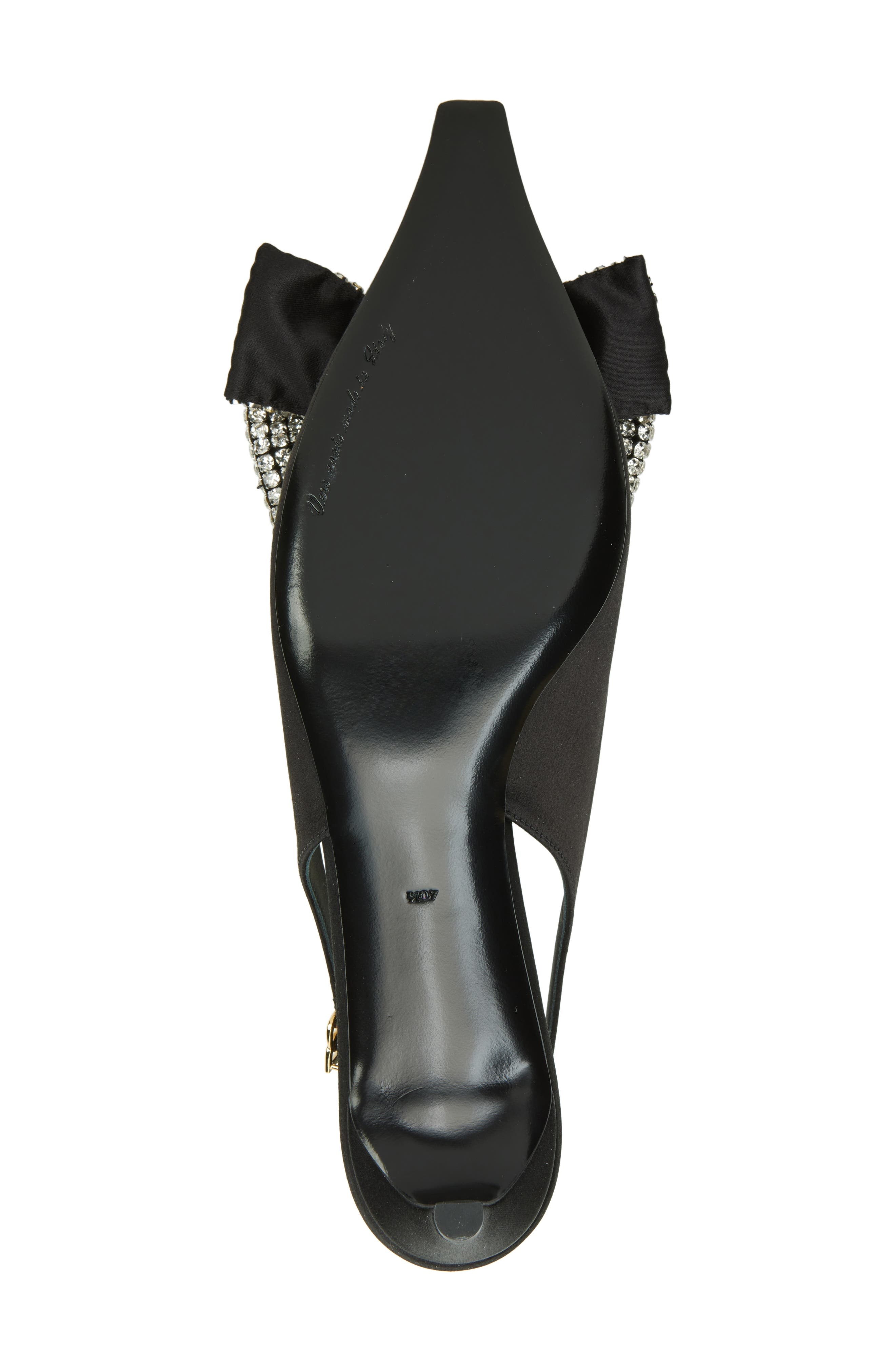 Dolce&Gabbana Mun Kitten Heel Slingback Pump in 8S488 Nero/Crystal at Nordstrom - 6