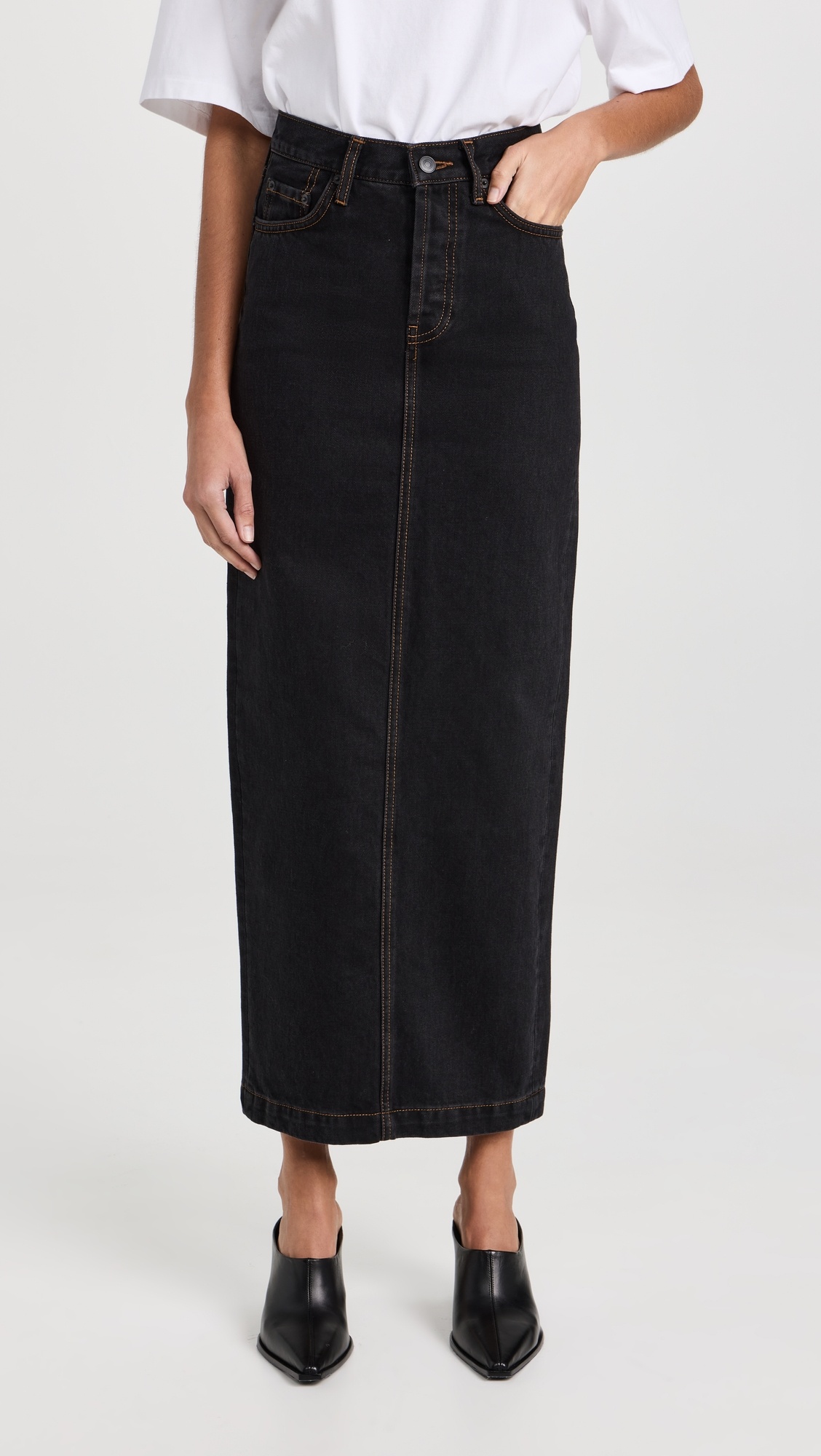 Denim Column Skirt - 6