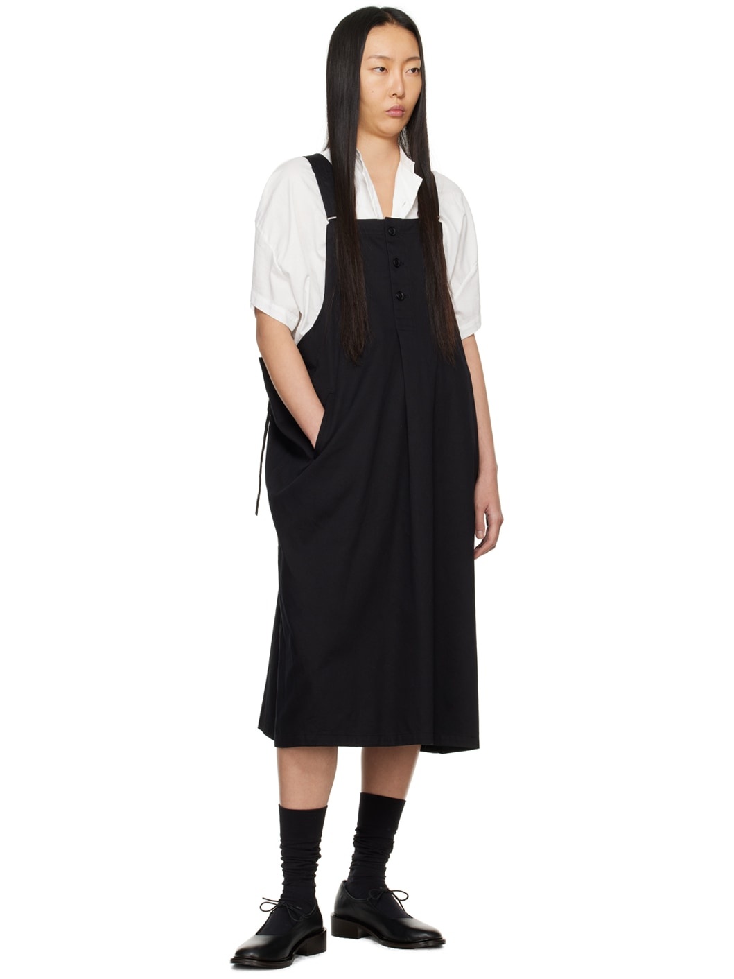 Black Overall Maxi Dress - 4