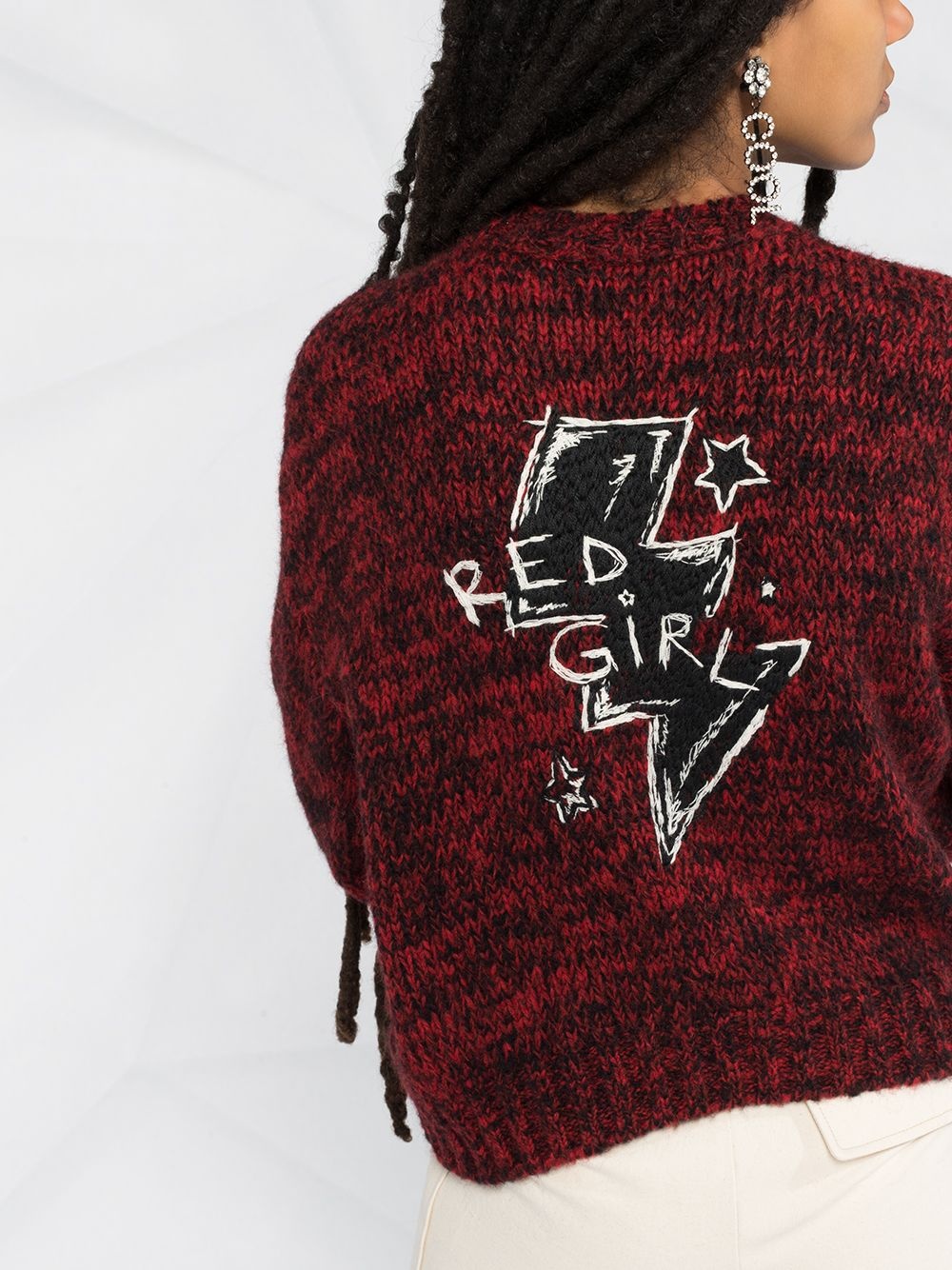 graphic-print knitted jumper - 3