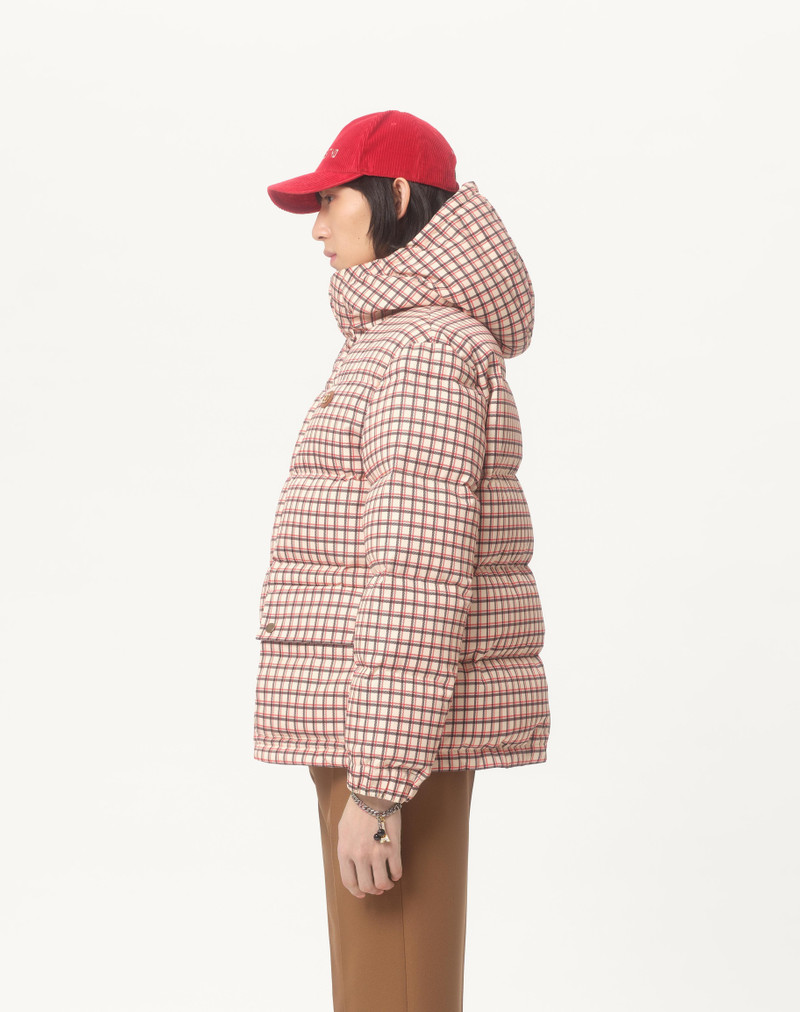 NYLON HOODED DOWN JACKET WITH VLOGO PATCH 5