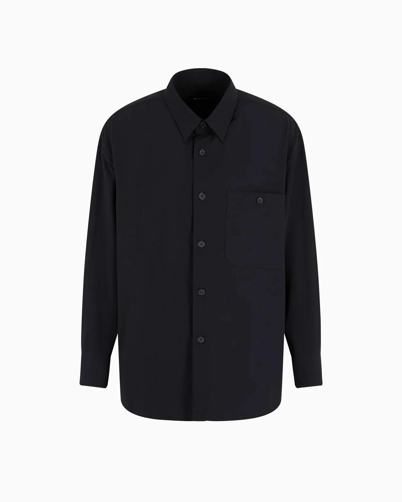 LOOSE-FIT VIRGIN WOOL CRÊPE SHIRT - 1