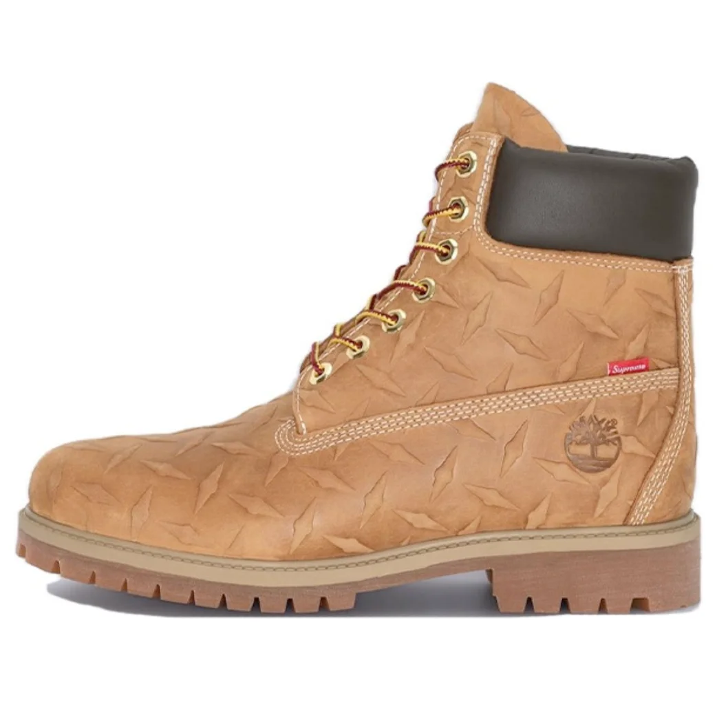 Timberland x Supreme Diamond Plate 6 Inch Premium Waterproof Boot 'Wheat - 23FW' TB0A6DD4-231 - 1